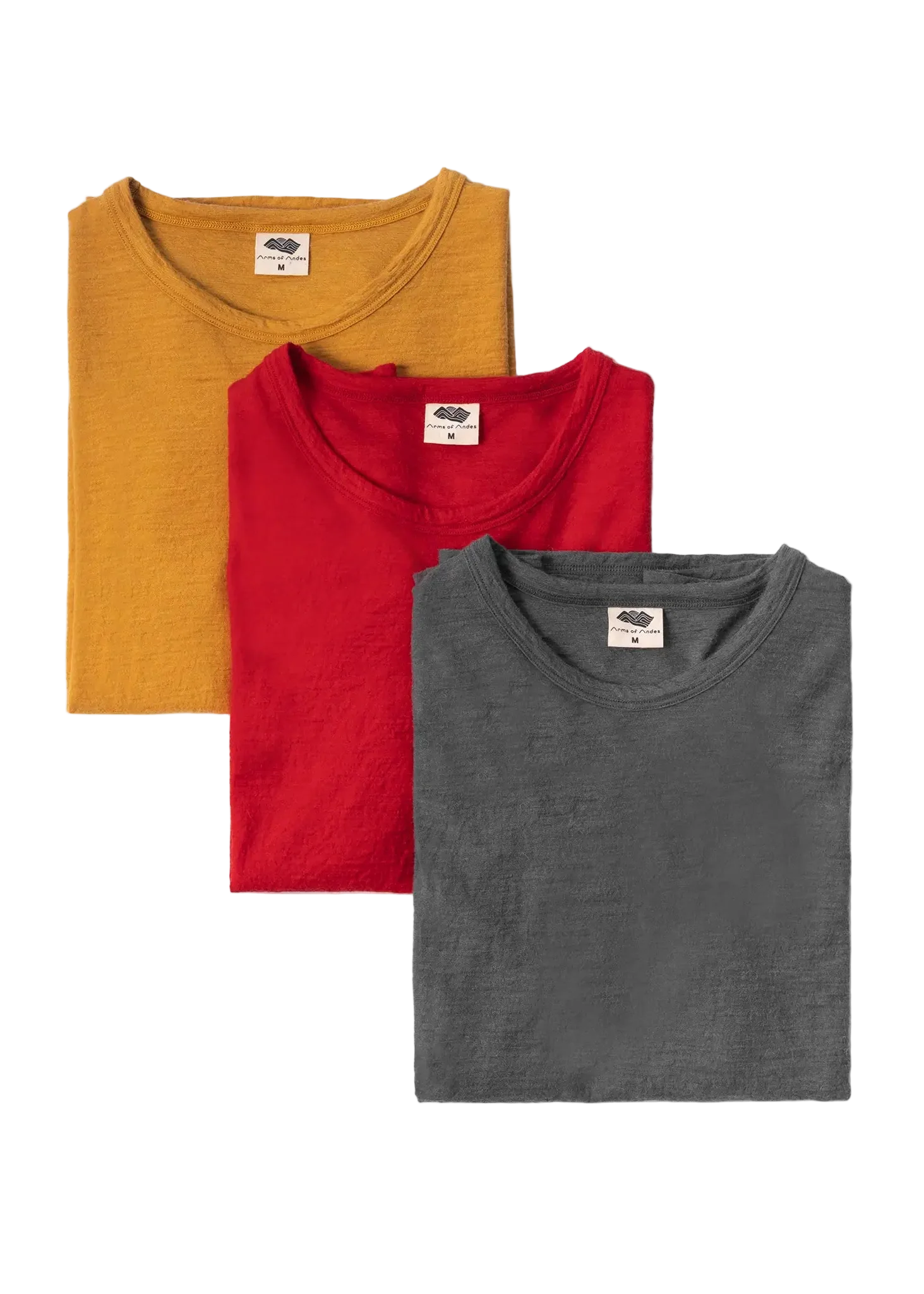 3 Pack Bundle - Men's Alpaca Wool T-Shirt: 160 Ultralight Crew Neck - Image 63