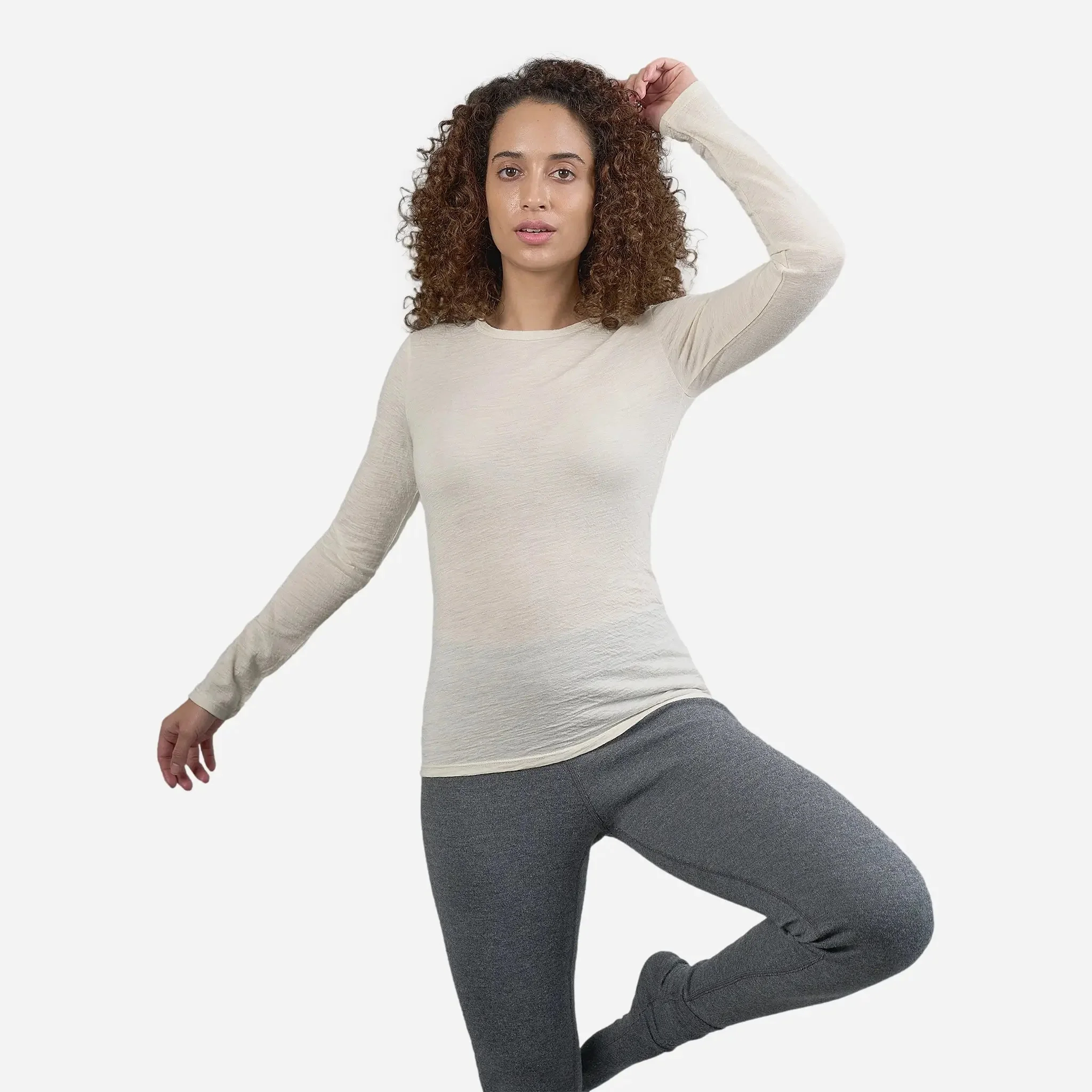 3 Pack Bundle - Women's Alpaca Wool Long Sleeve T-Shirt: 160 Ultralight - Image 21