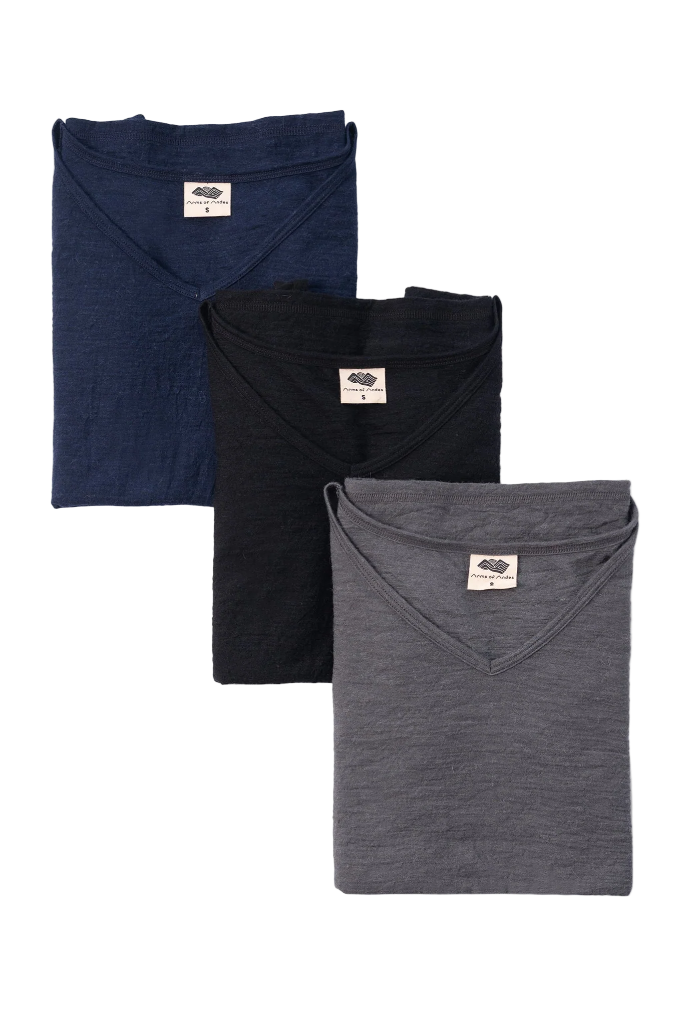 3 Pack Bundle - Women's Alpaca Wool T-Shirt: 160 Ultralight V-Neck - Image 34