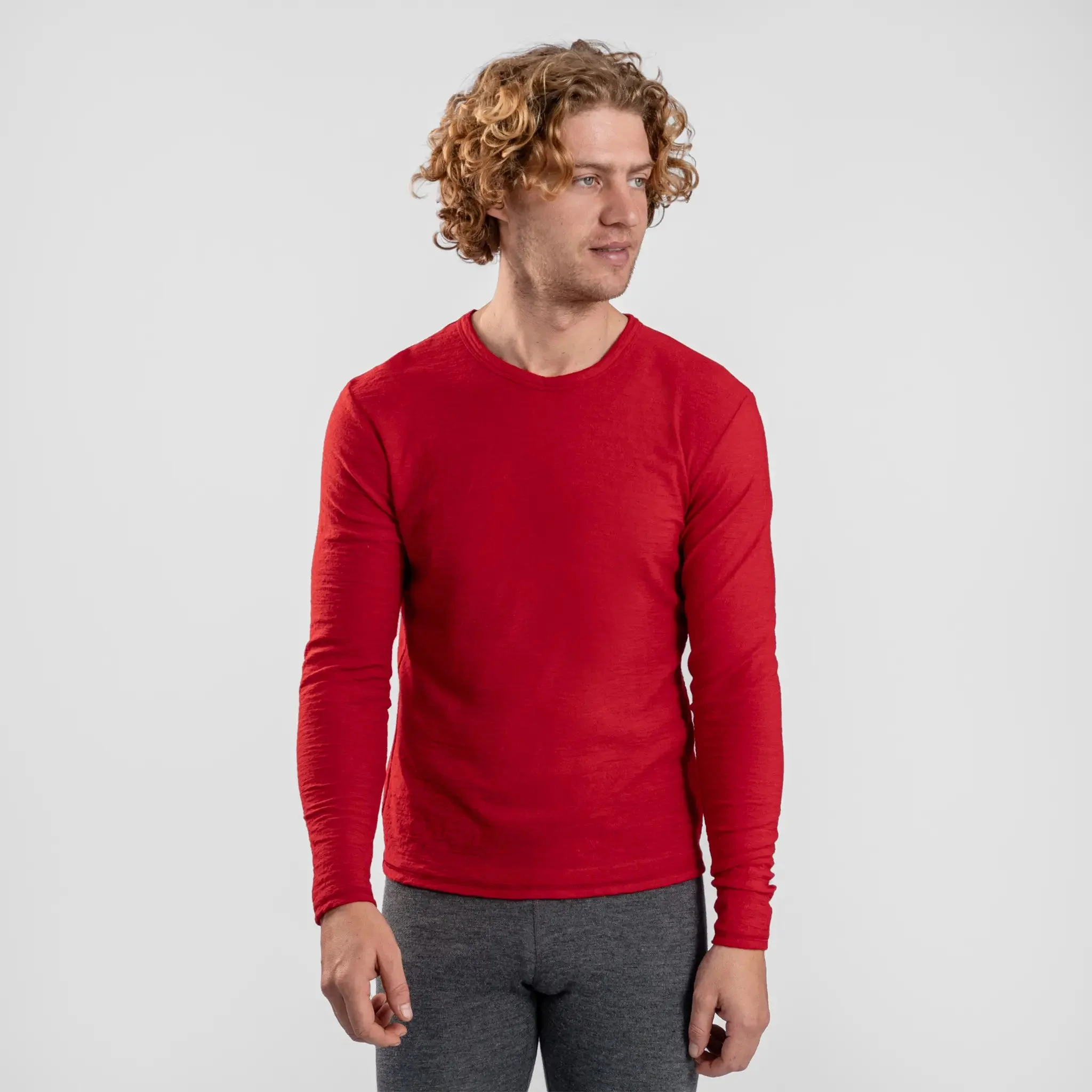 3 Pack Bundle - Men's Alpaca Wool Long Sleeve T-Shirt: 160 Ultralight - Image 32
