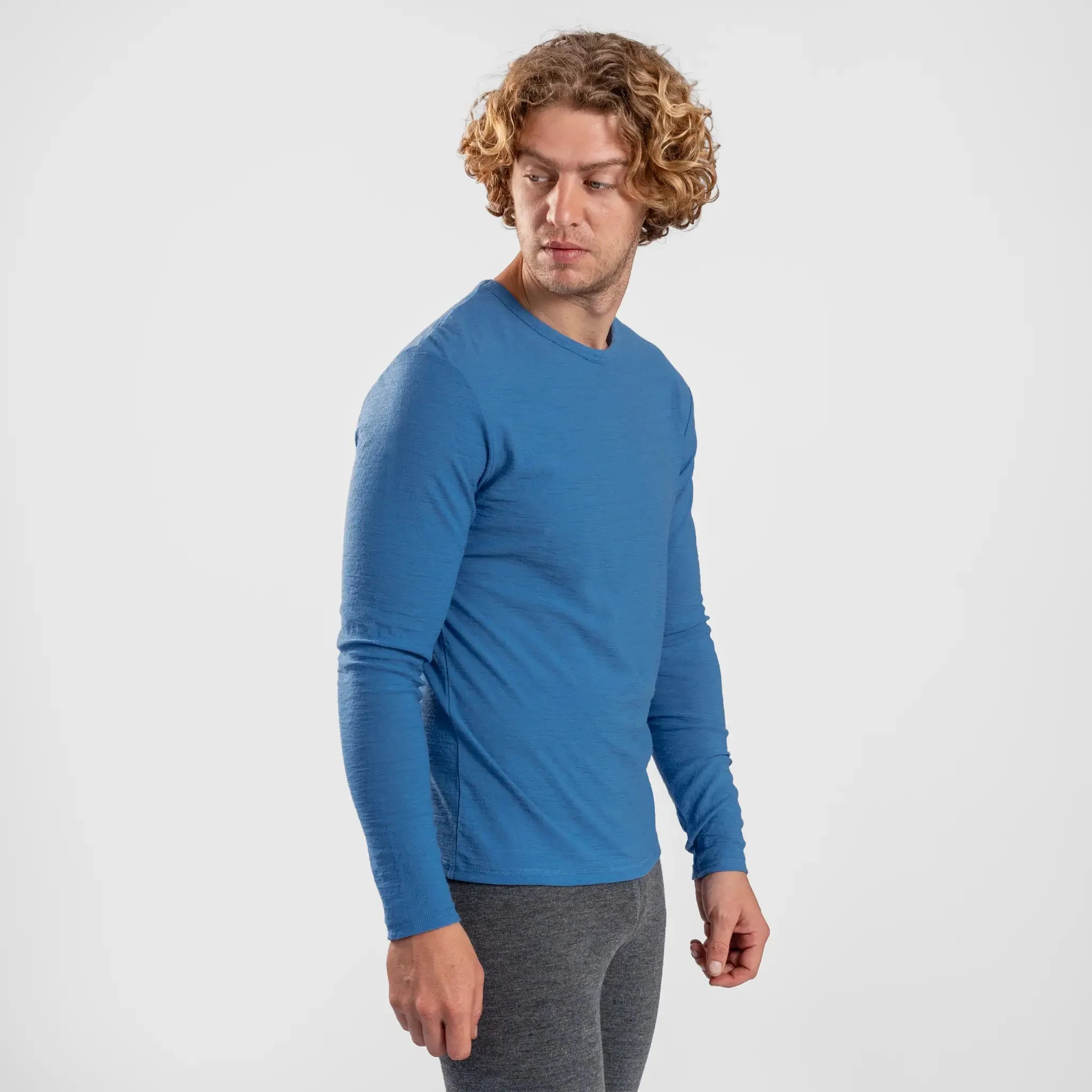 3 Pack Bundle - Men's Alpaca Wool Long Sleeve T-Shirt: 160 Ultralight - Image 24
