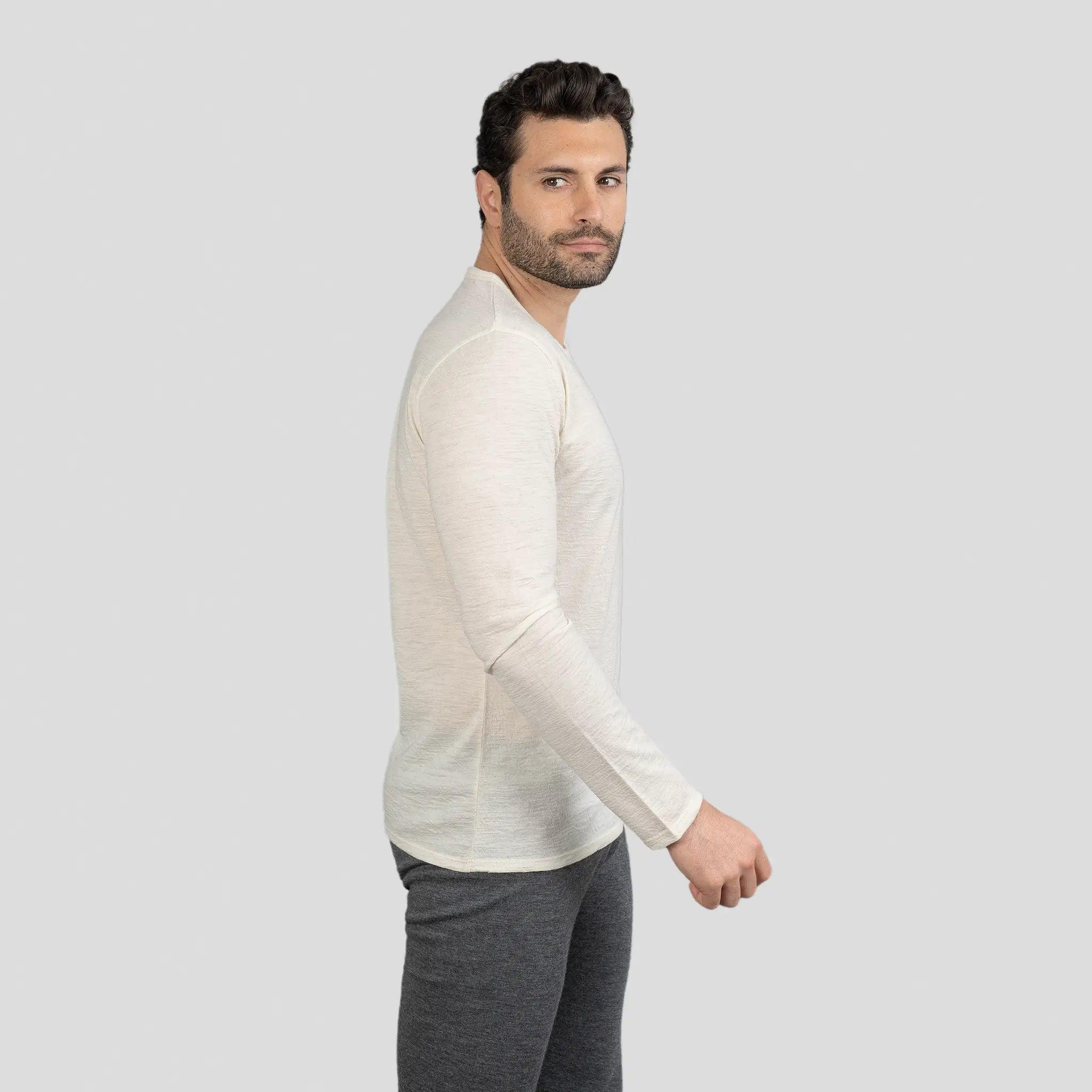 3 Pack Bundle - Men's Alpaca Wool Long Sleeve T-Shirt: 160 Ultralight - Image 38
