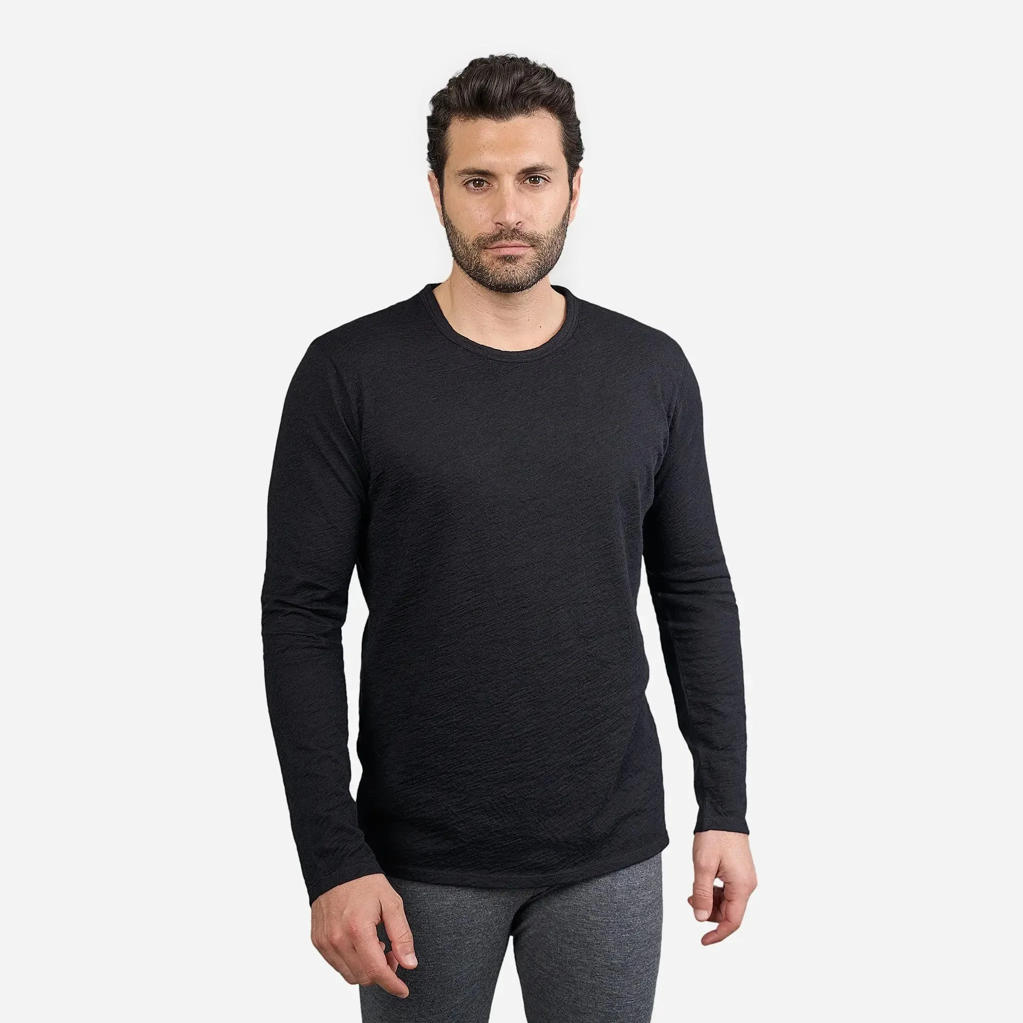 5 Pack Bundle - Men's Alpaca Wool Long Sleeve T-Shirt: 160 Ultralight - Image 23