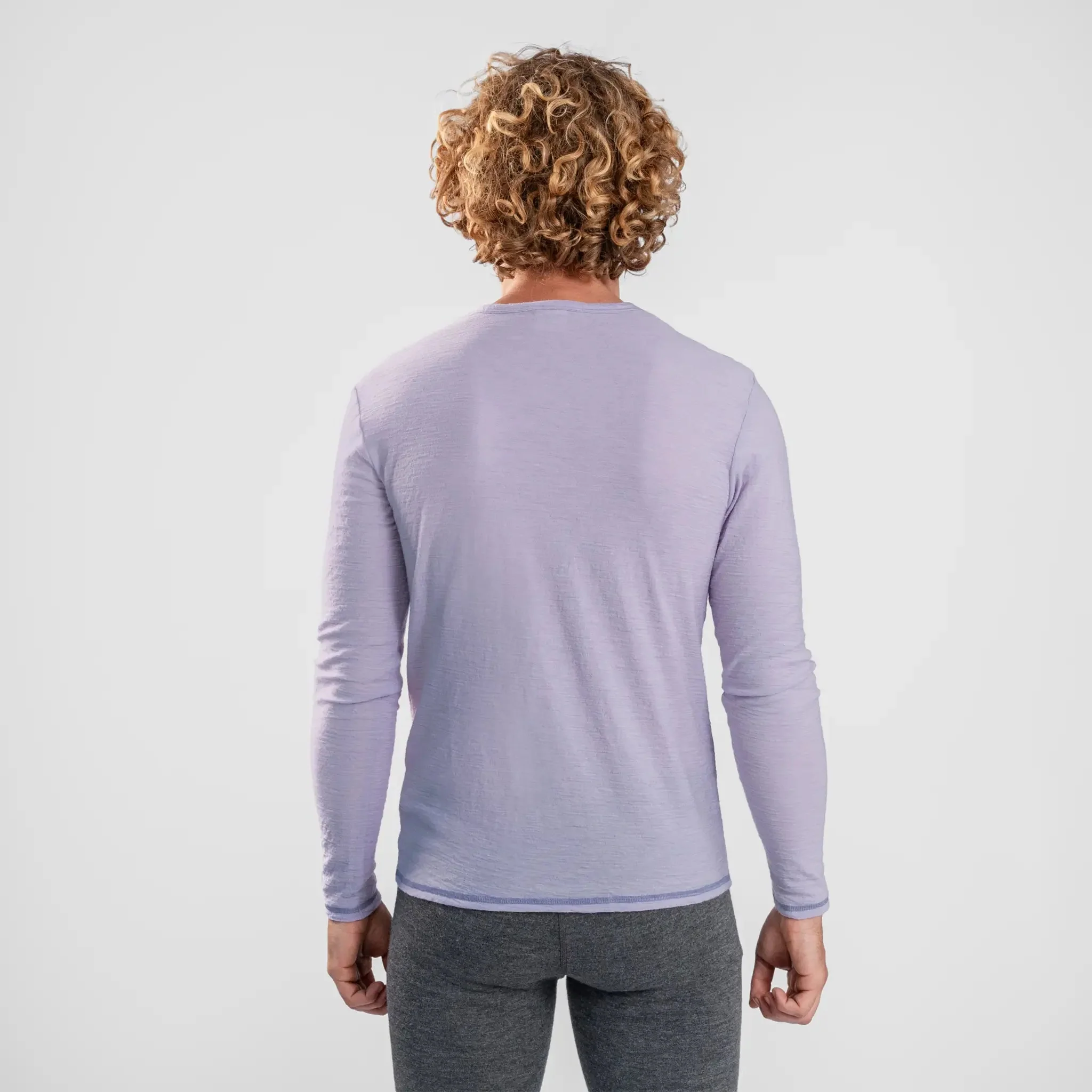 3 Pack Bundle - Men's Alpaca Wool Long Sleeve T-Shirt: 160 Ultralight - Image 11