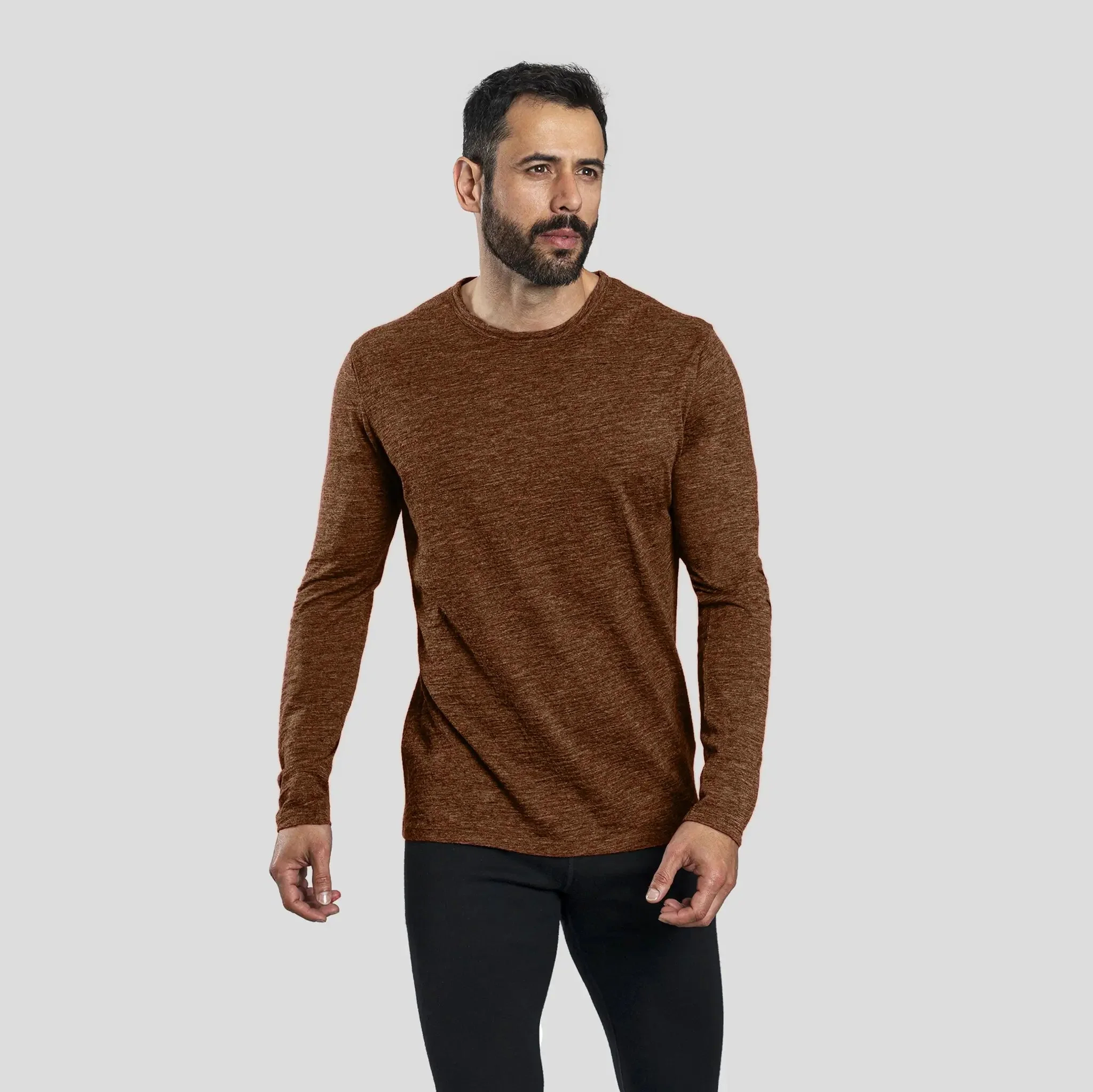 3 Pack Bundle - Men's Alpaca Wool Long Sleeve T-Shirt: 160 Ultralight - Image 26