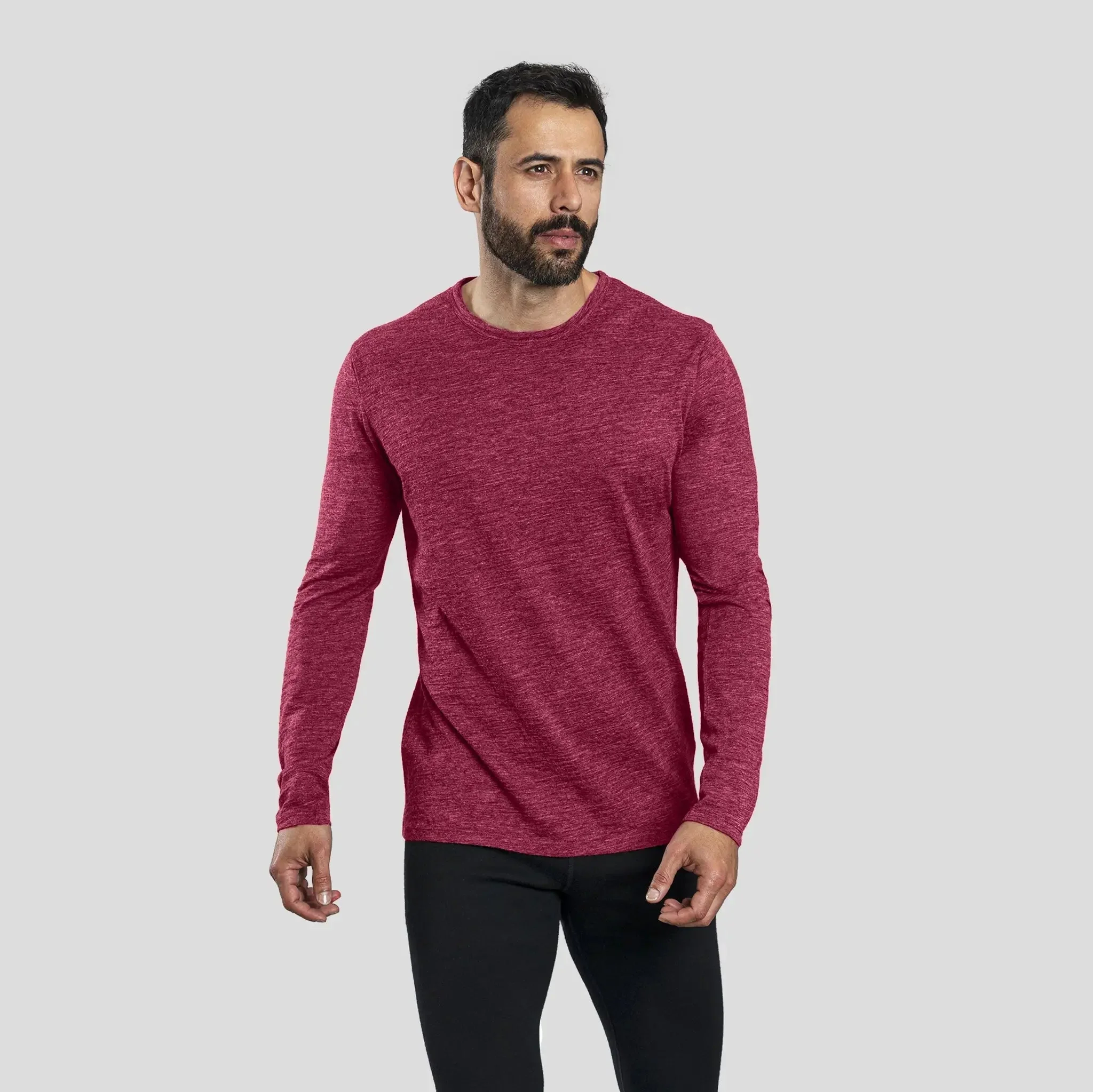 3 Pack Bundle - Men's Alpaca Wool Long Sleeve T-Shirt: 160 Ultralight - Image 13