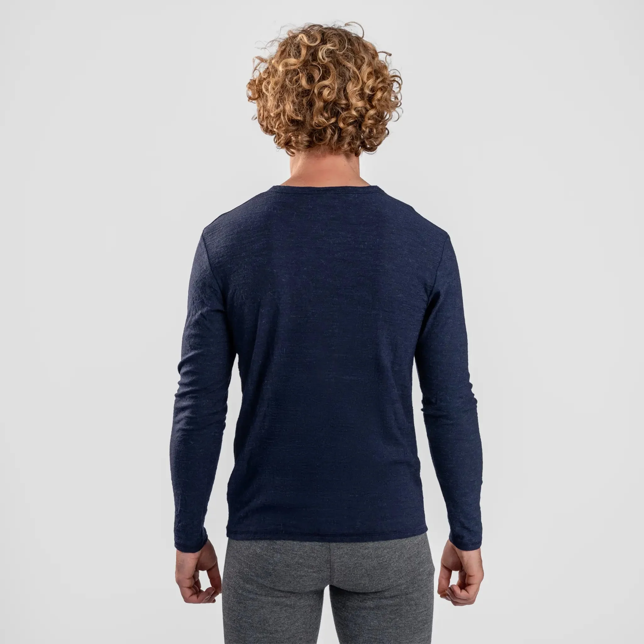 3 Pack Bundle - Men's Alpaca Wool Long Sleeve T-Shirt: 160 Ultralight - Image 21