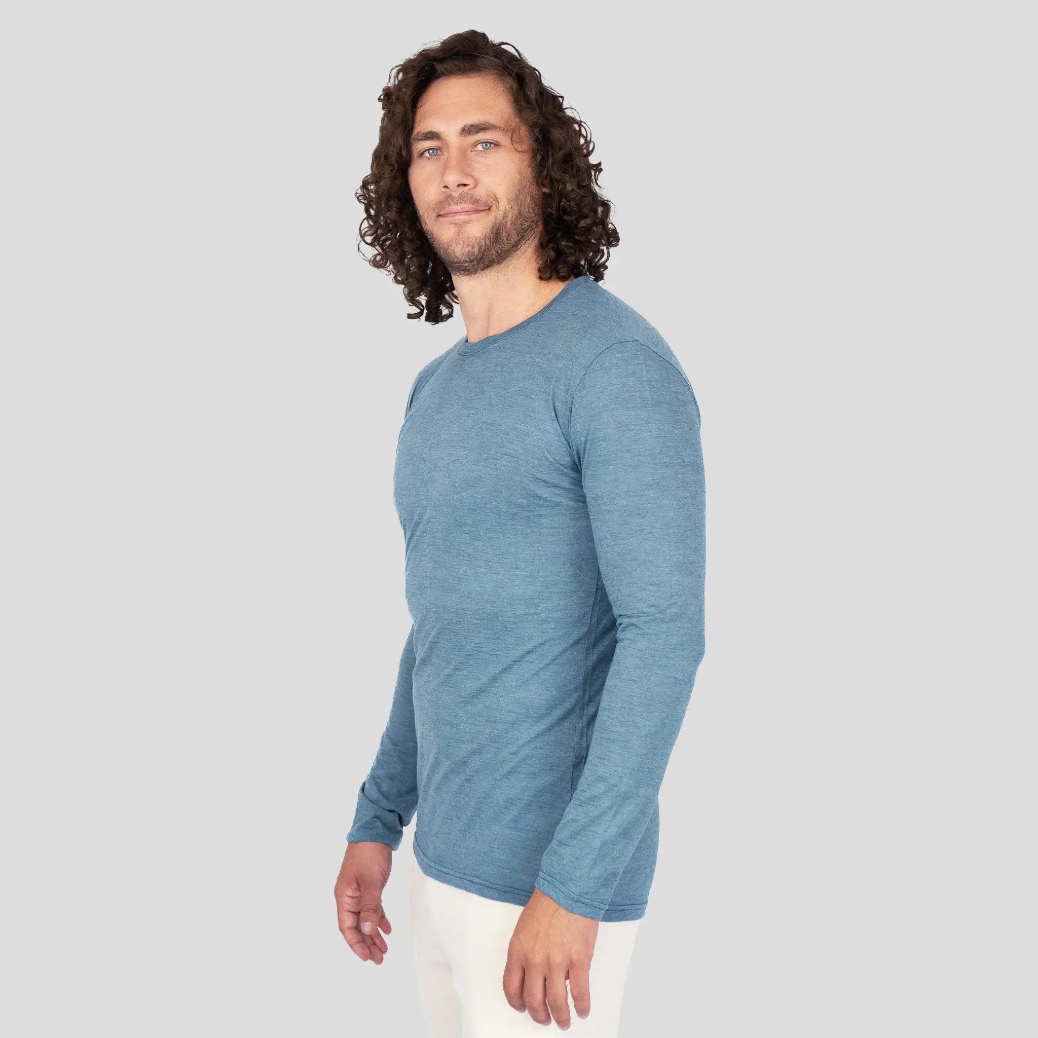 3 Pack Bundle - Men's Alpaca Wool Long Sleeve T-Shirt: 160 Ultralight - Image 8