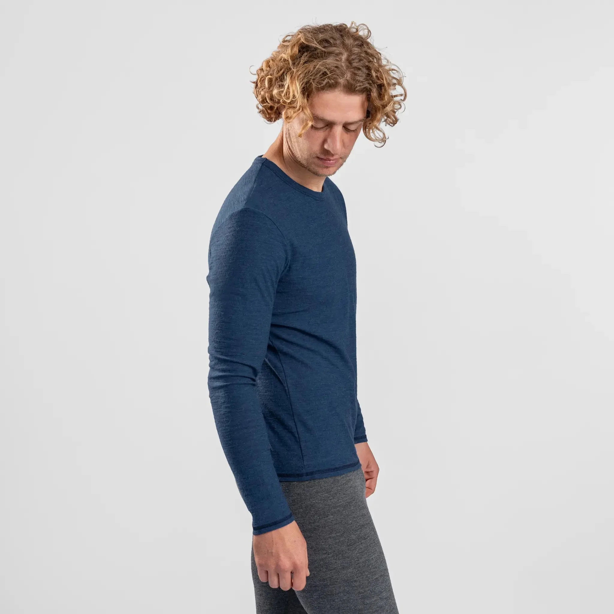 3 Pack Bundle - Men's Alpaca Wool Long Sleeve T-Shirt: 160 Ultralight - Image 28