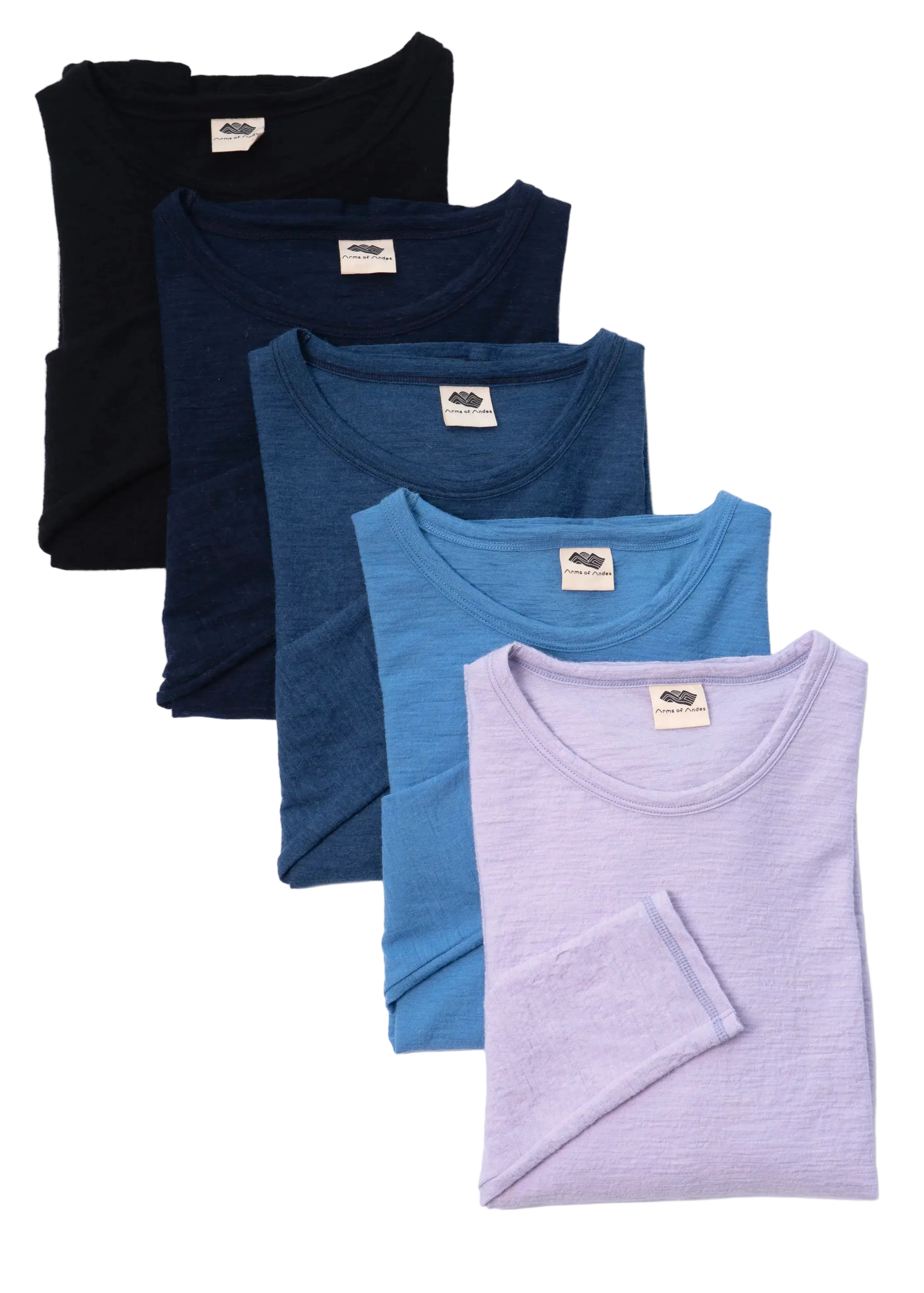 5 Pack Bundle - Men's Alpaca Wool Long Sleeve T-Shirt: 160 Ultralight - Image 55