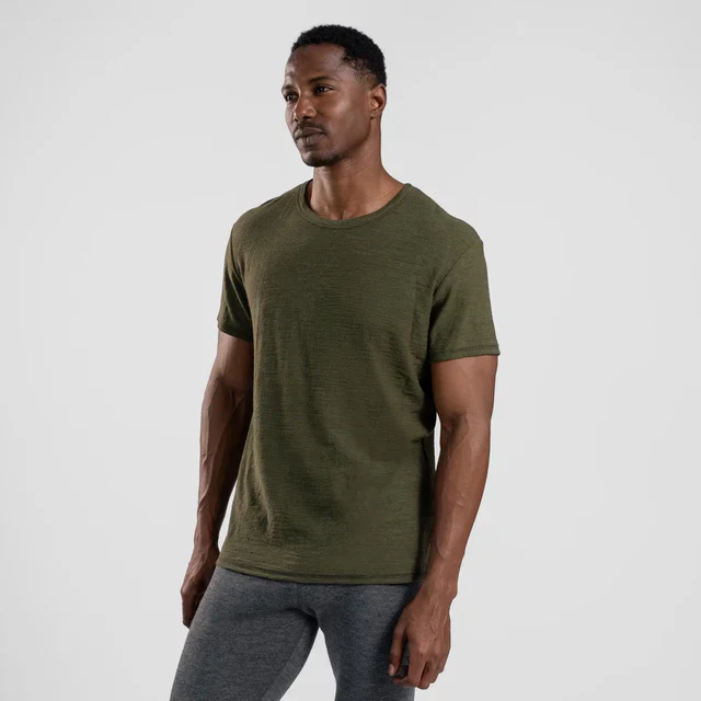 5 Pack Bundle - Men's Alpaca Wool T-Shirt: 160 Ultralight Crew Neck - Image 3