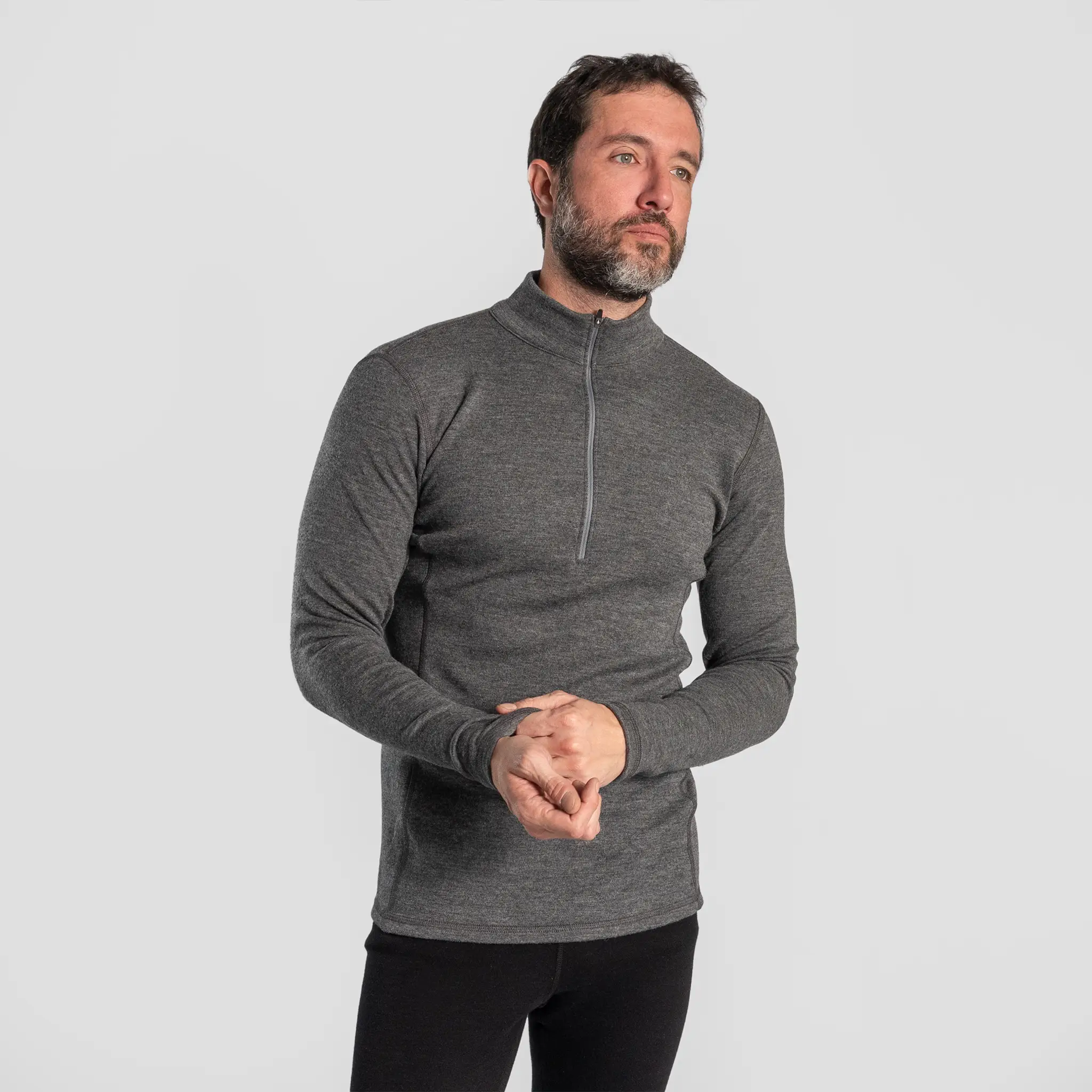 Men's Alpaca Wool Base Layer: 300 Lightweight Half-Zip - Image 14