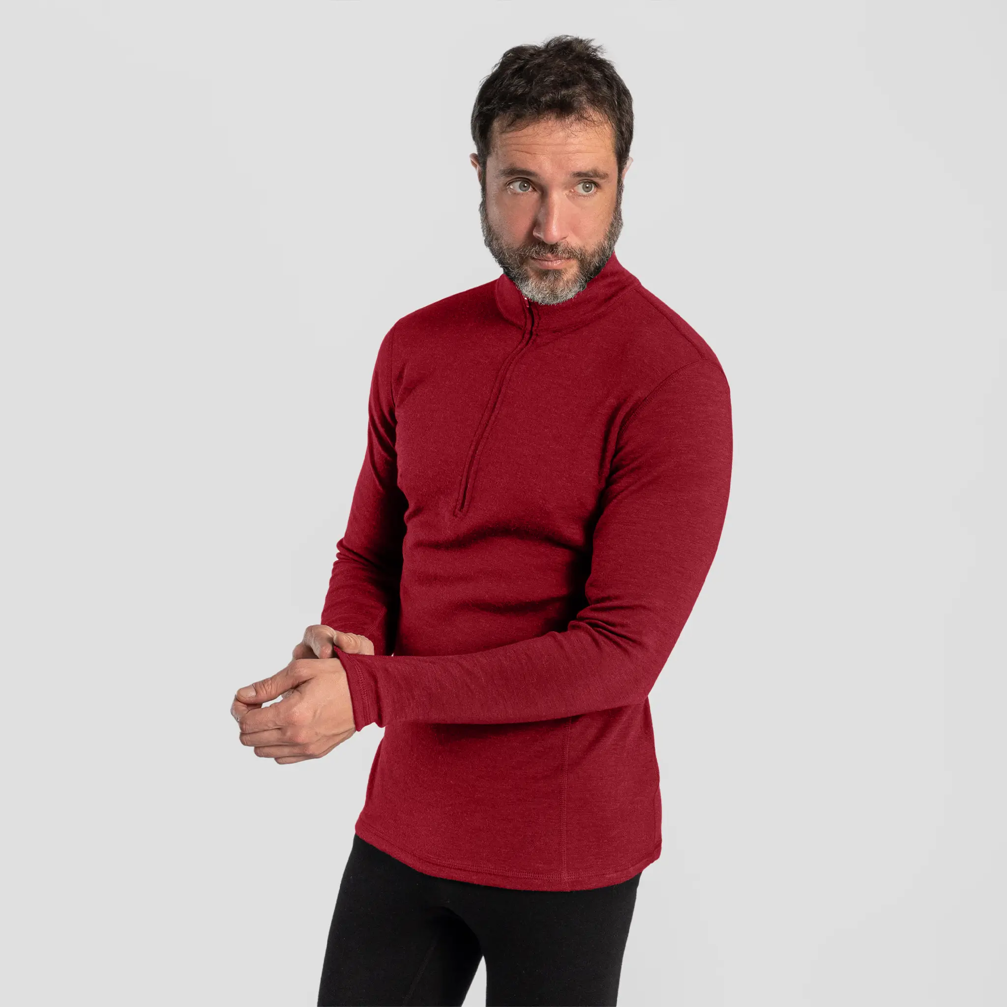 Men's Alpaca Wool Base Layer: 300 Lightweight Half-Zip - Image 23