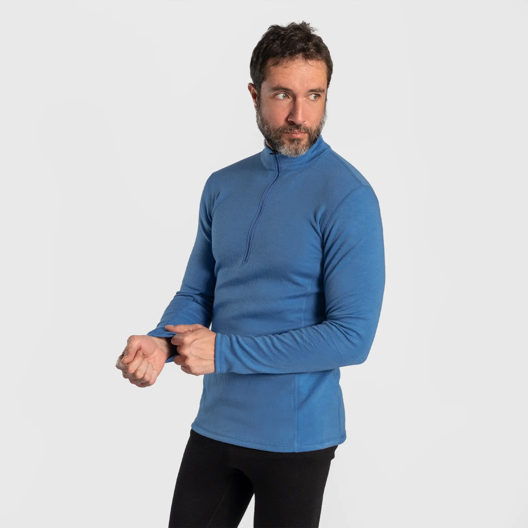 Men's Alpaca Wool Base Layer: 300 Lightweight Half-Zip - Image 3