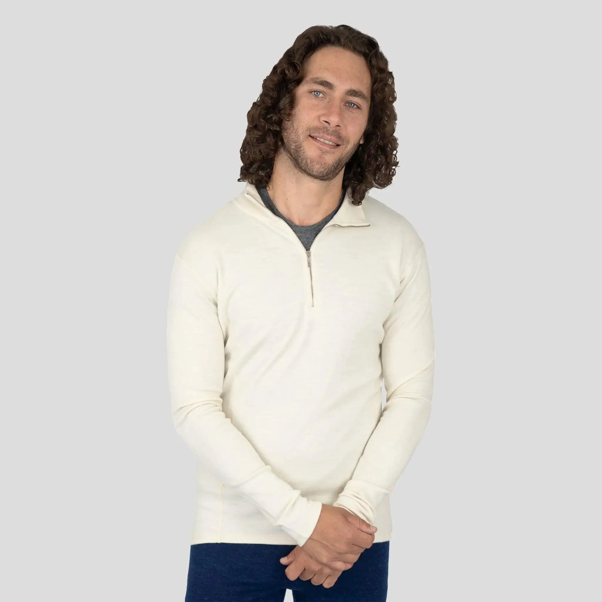 Men's Alpaca Wool Base Layer: 300 Lightweight Half-Zip - Image 38