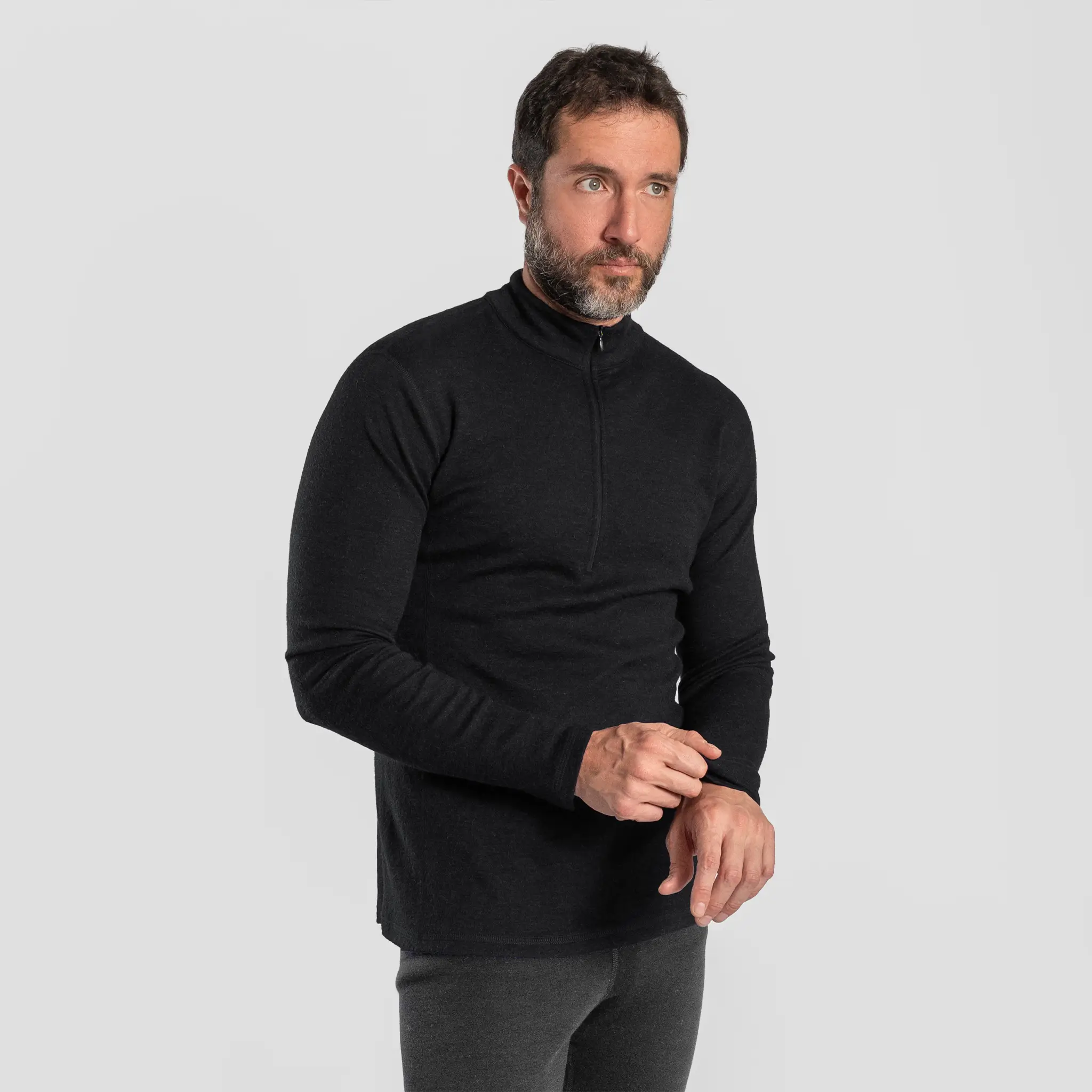 Men's Alpaca Wool Base Layer: 300 Lightweight Half-Zip - Image 6
