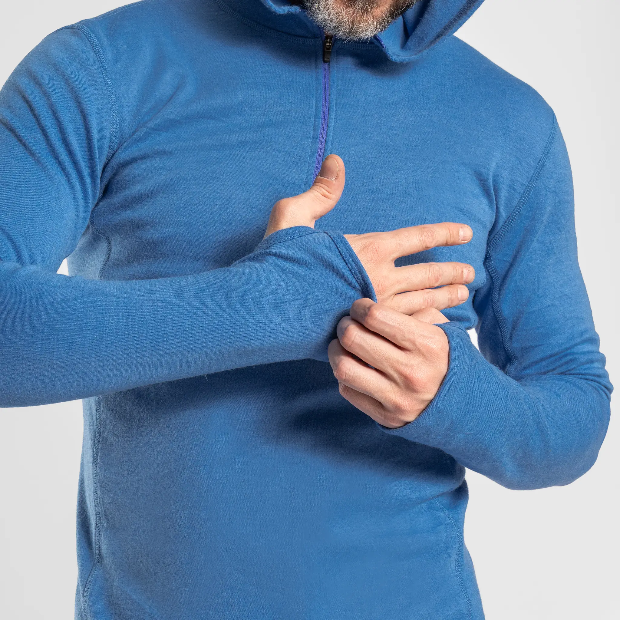 Men's Alpaca Wool Hoodie: 300 Lightweight Half-Zip - Image 11