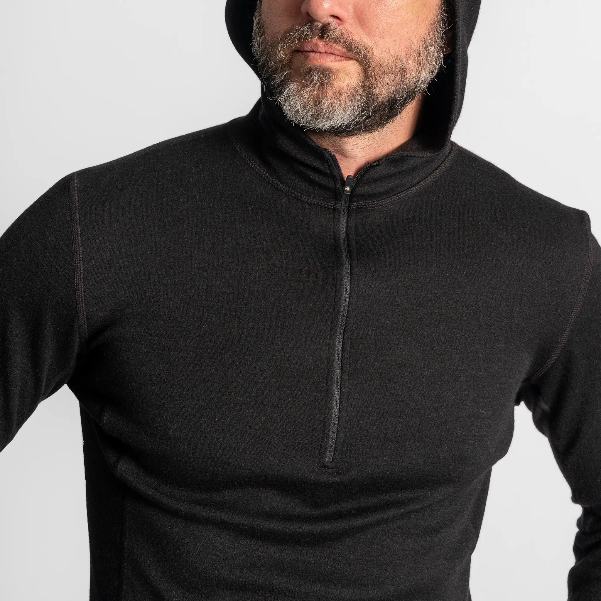 Men's Alpaca Wool Hoodie: 300 Lightweight Half-Zip - Image 15