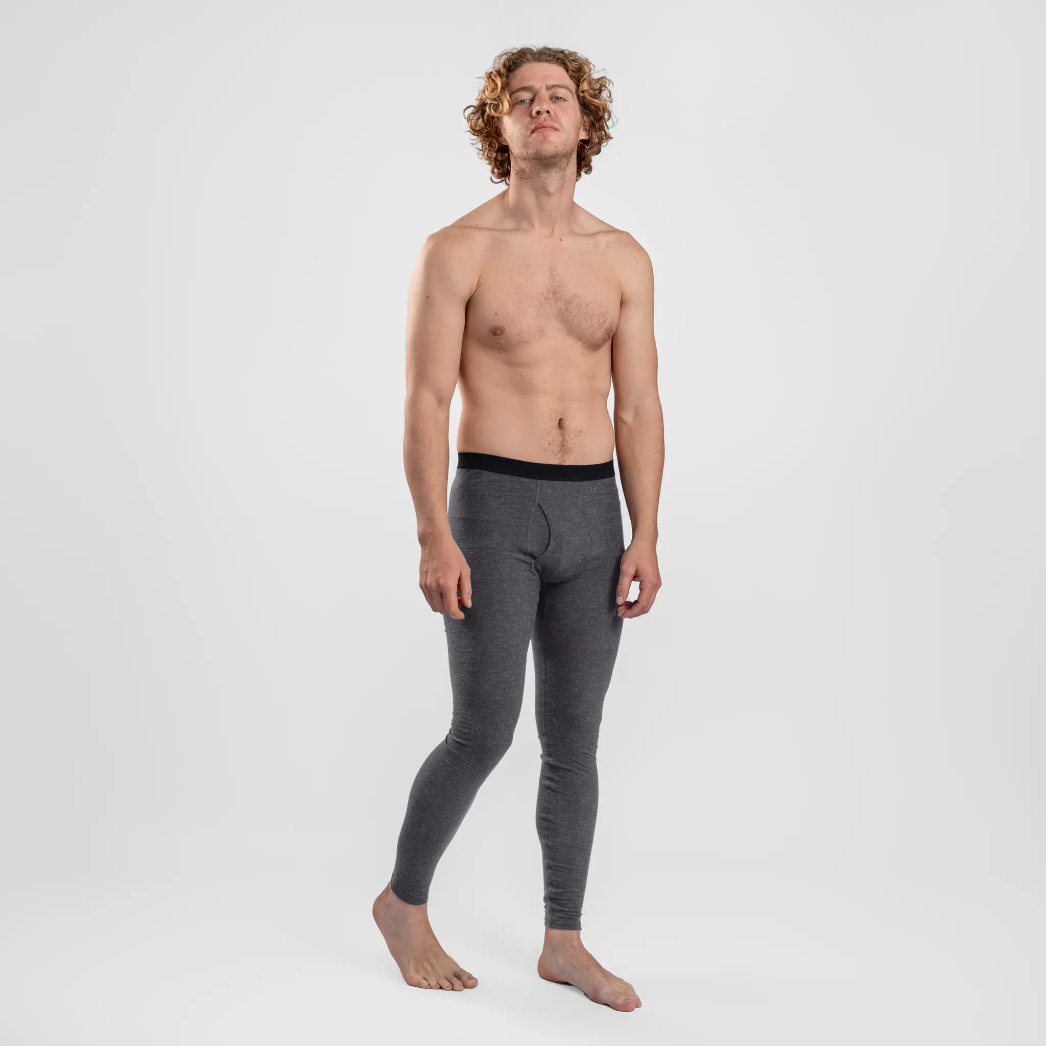 Men's Alpaca Wool Leggings With Fly: 160 Ultralight - Image 8