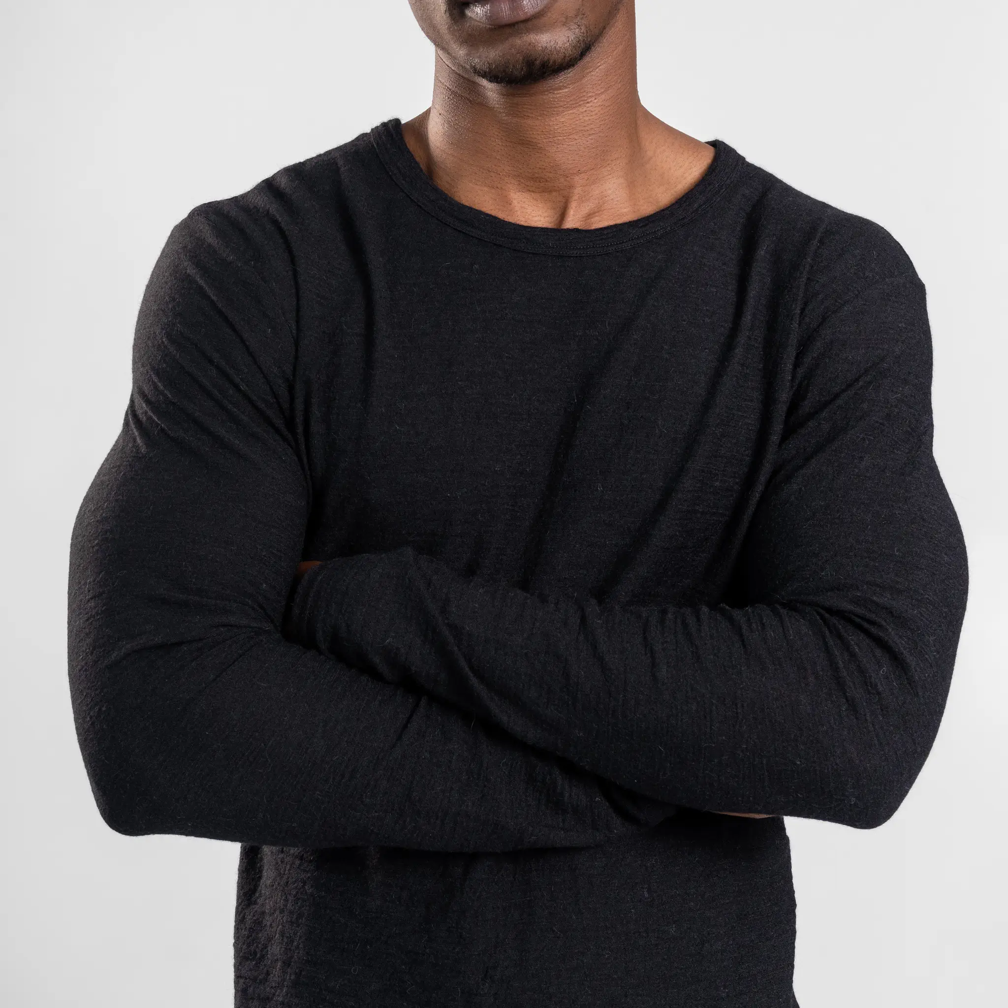 Men's Alpaca Wool Long Sleeve T-Shirt: 110 Featherweight - Image 4
