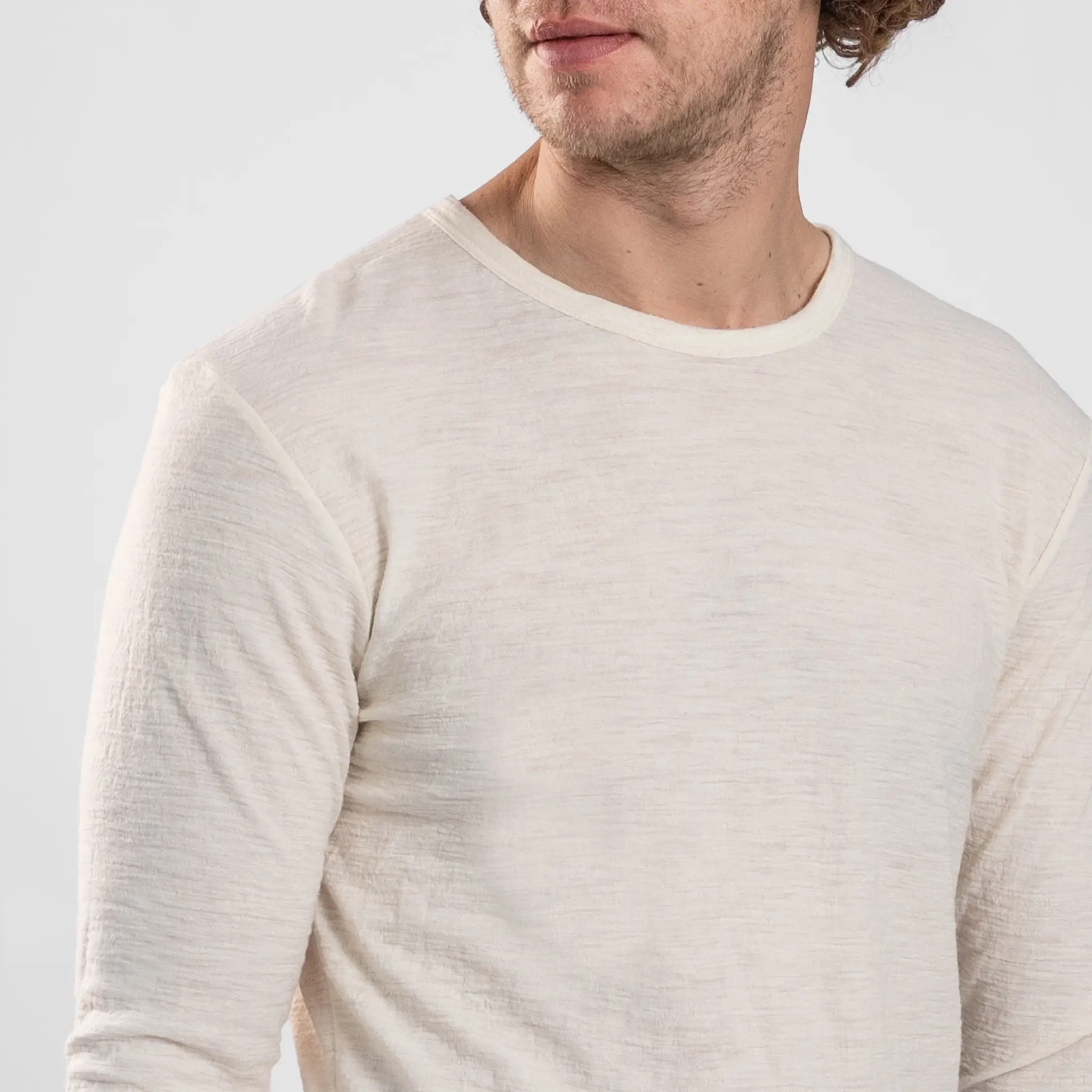 Men's Alpaca Wool Long Sleeve T-Shirt: 110 Featherweight - Image 8