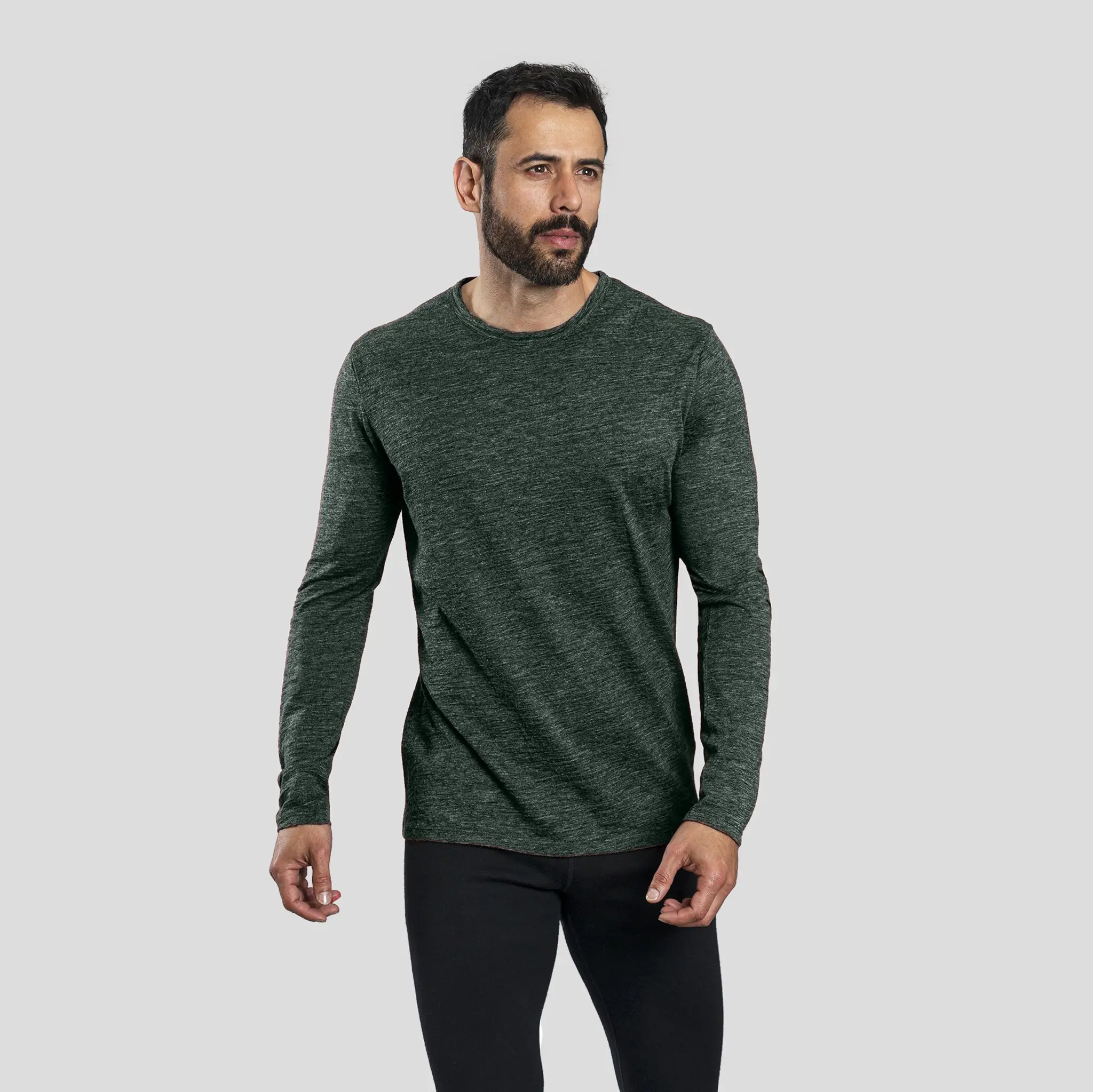Men's Alpaca Wool Long Sleeve T-Shirt: 160 Ultralight - Image 17