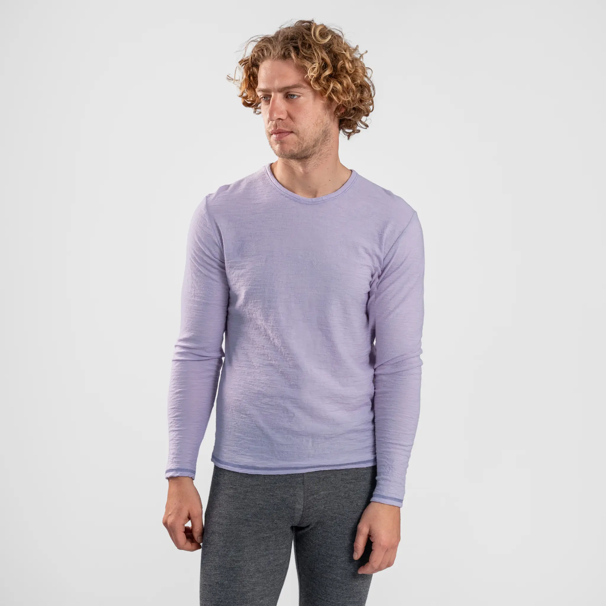 Men's Alpaca Wool Long Sleeve T-Shirt: 160 Ultralight - Image 33