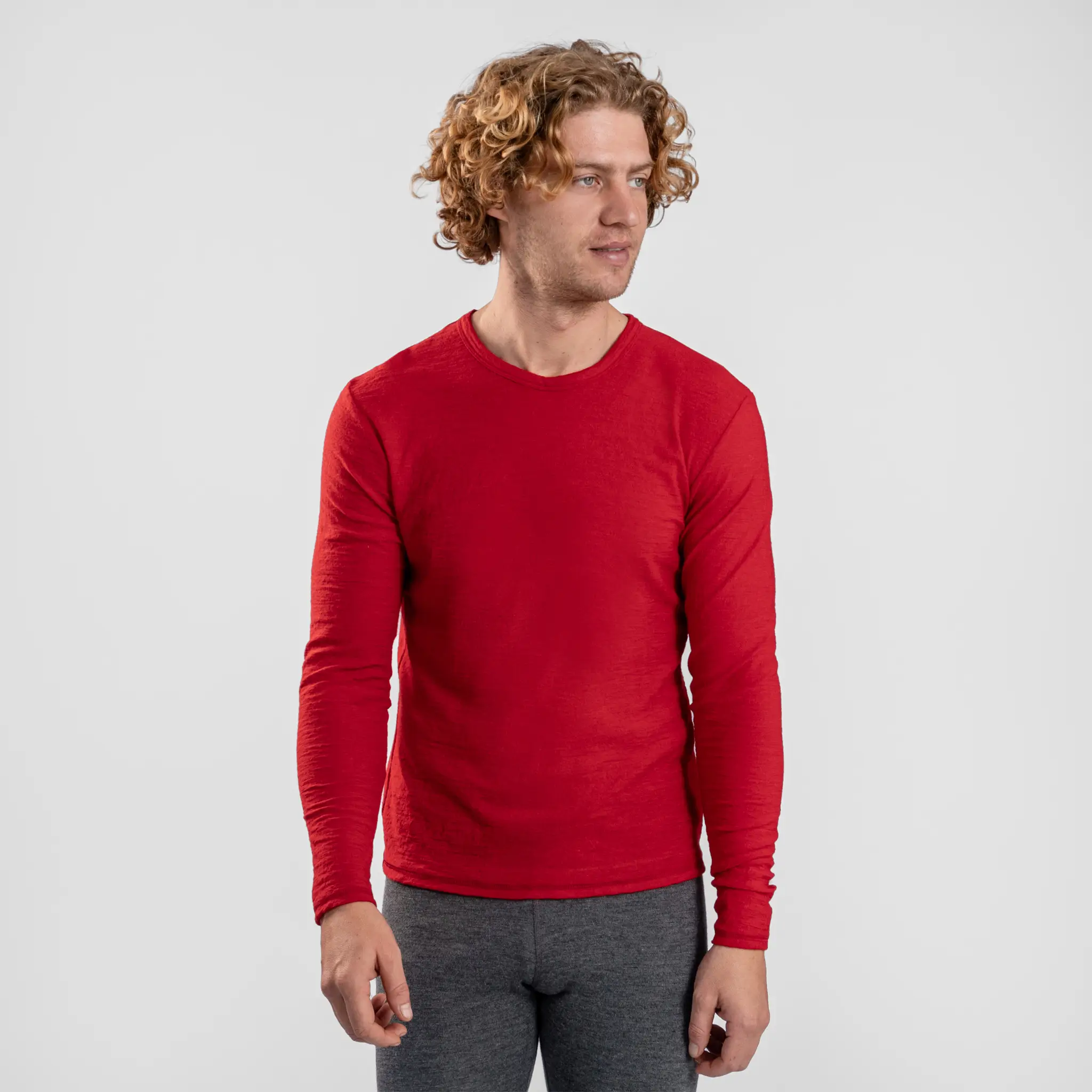 Men's Alpaca Wool Long Sleeve T-Shirt: 160 Ultralight - Image 37