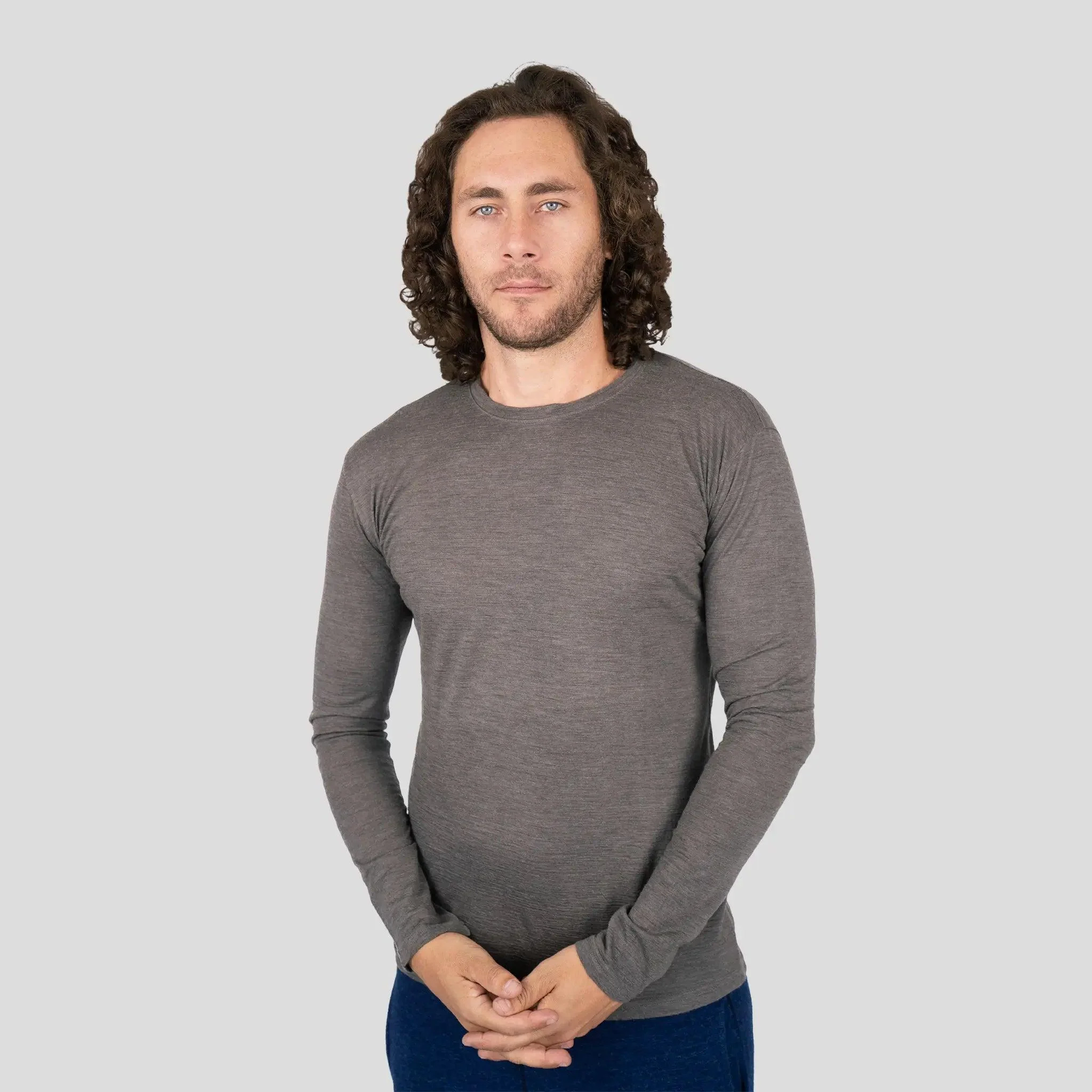 Men's Alpaca Wool Long Sleeve T-Shirt: 160 Ultralight - Image 5