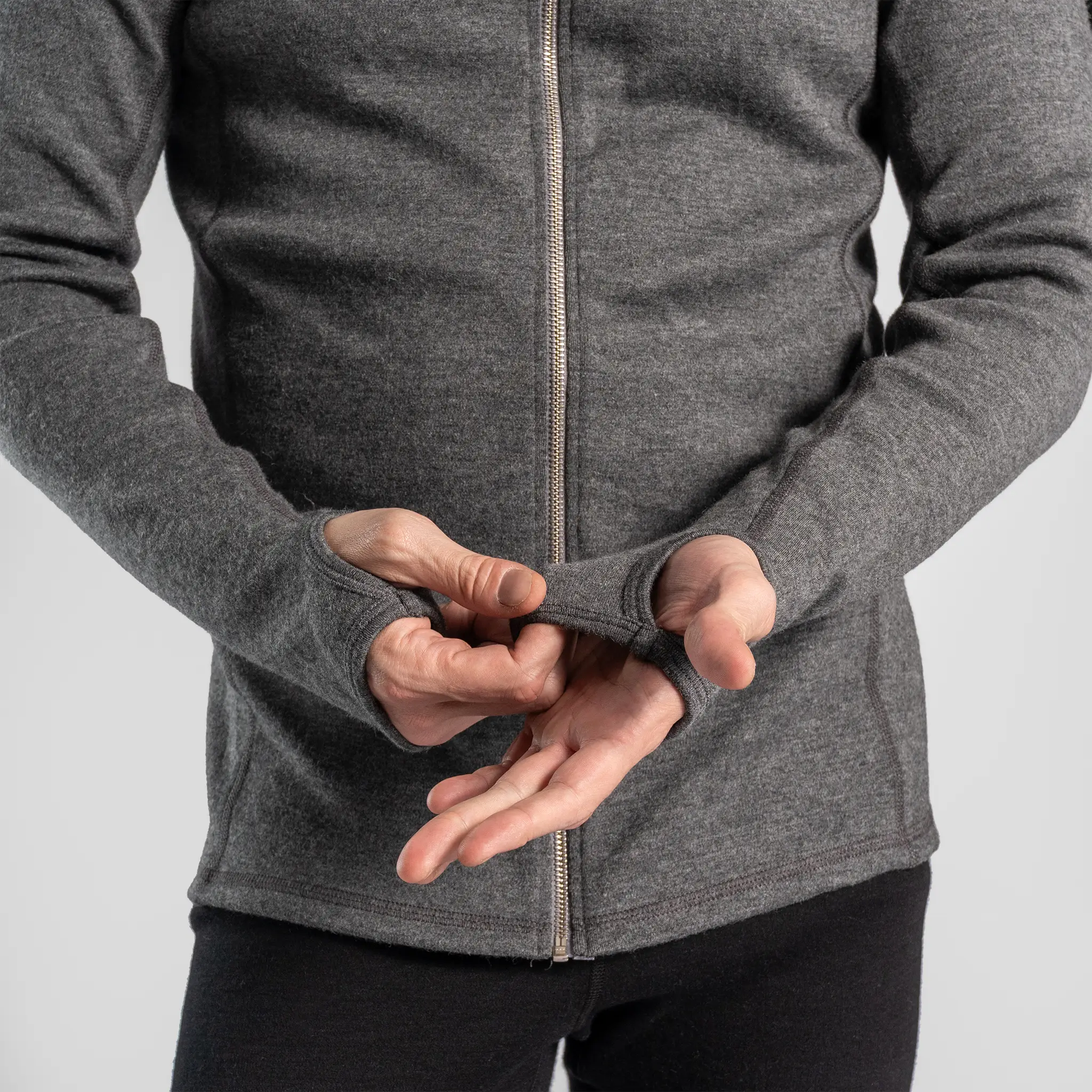 Men's Alpaca Wool Hoodie Jacket: 420 Midweight Full-Zip - Image 10