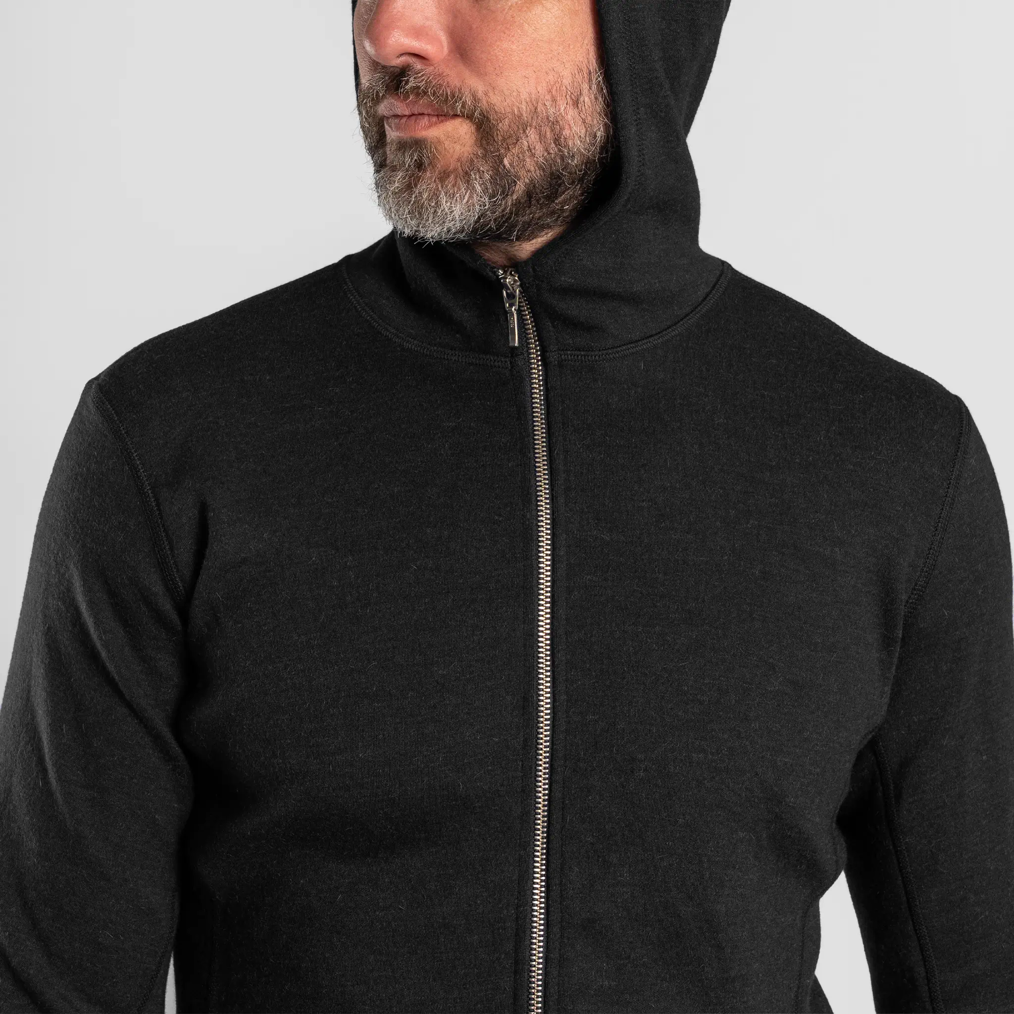Men's Alpaca Wool Hoodie Jacket: 420 Midweight Full-Zip - Image 6