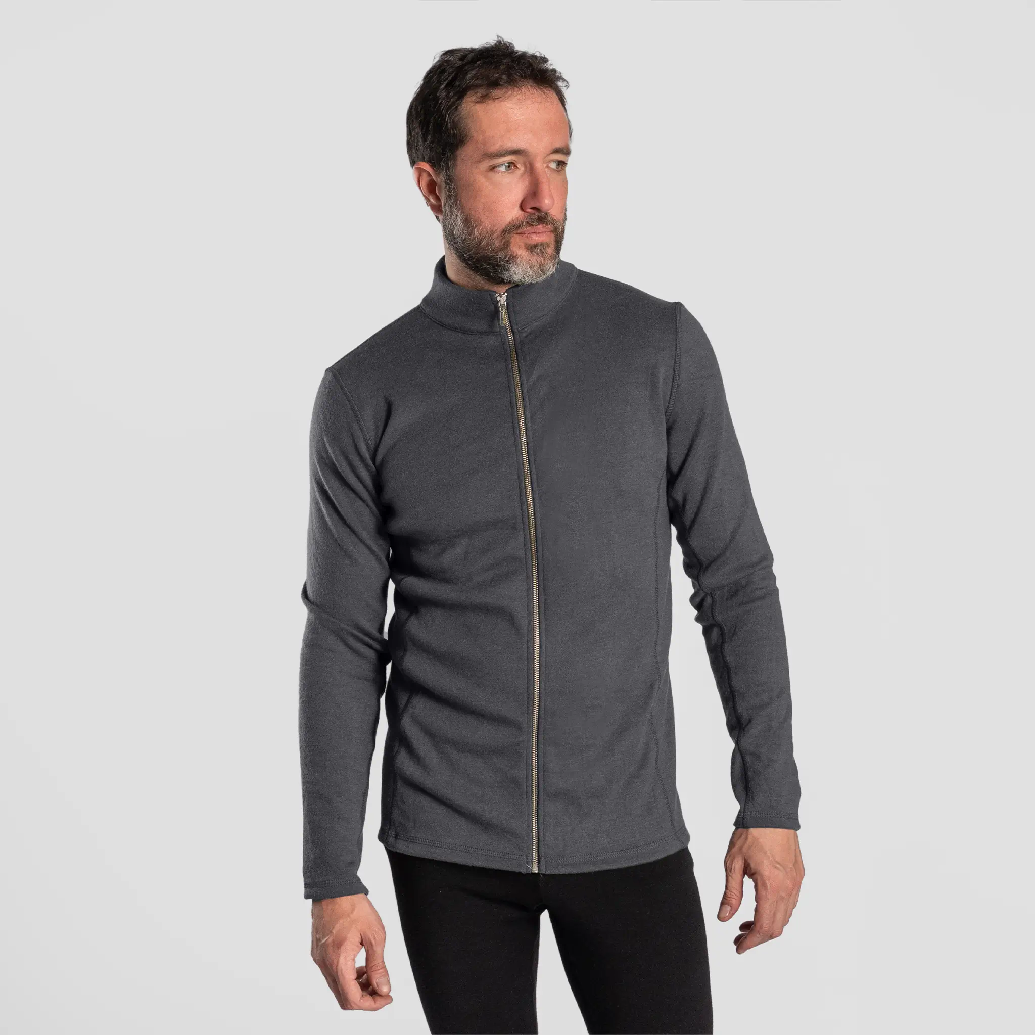 Men's Alpaca Wool Jacket: 420 Midweight Full-Zip - Image 10