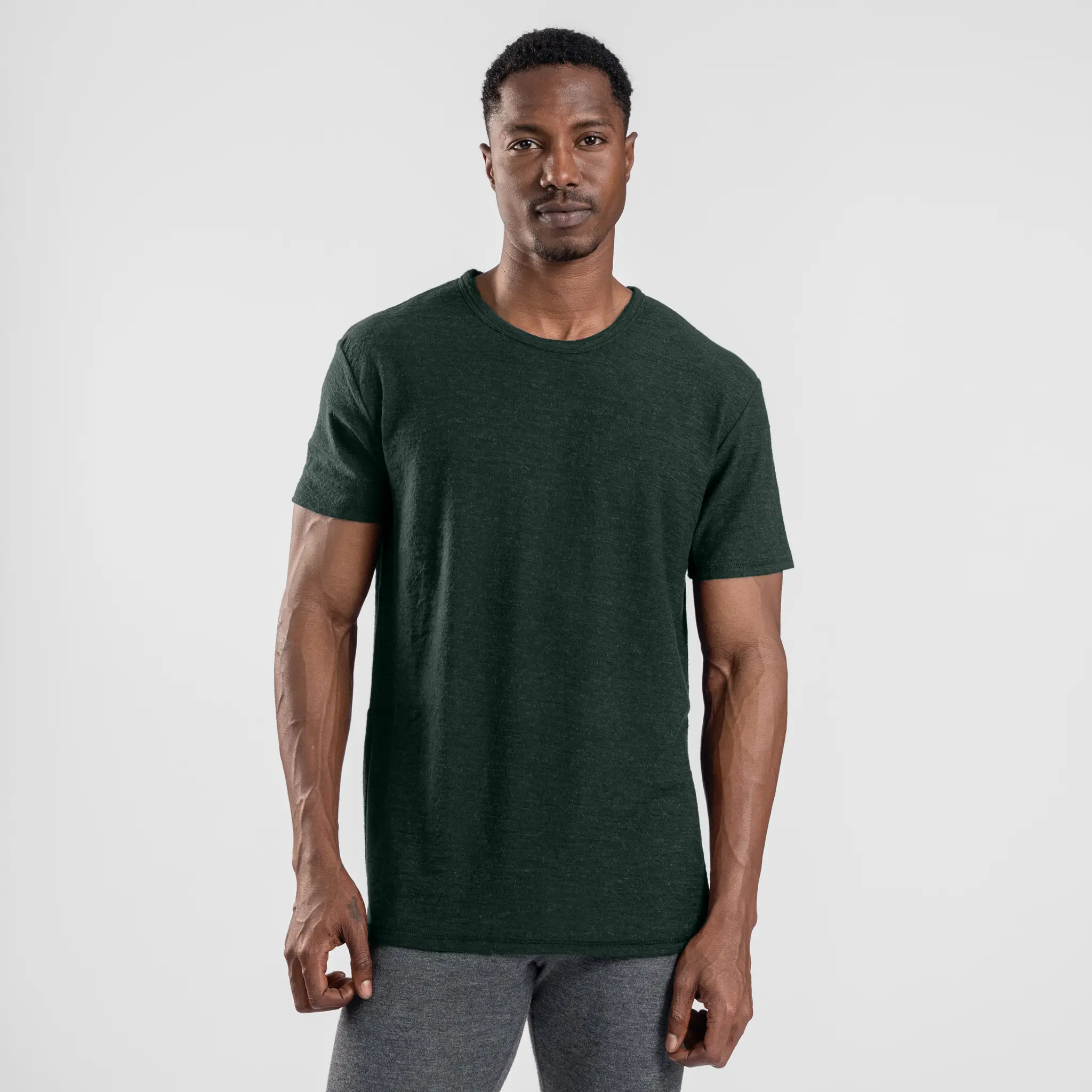Men's Alpaca Wool T-Shirt: 160 Ultralight Crew Neck - Image 55