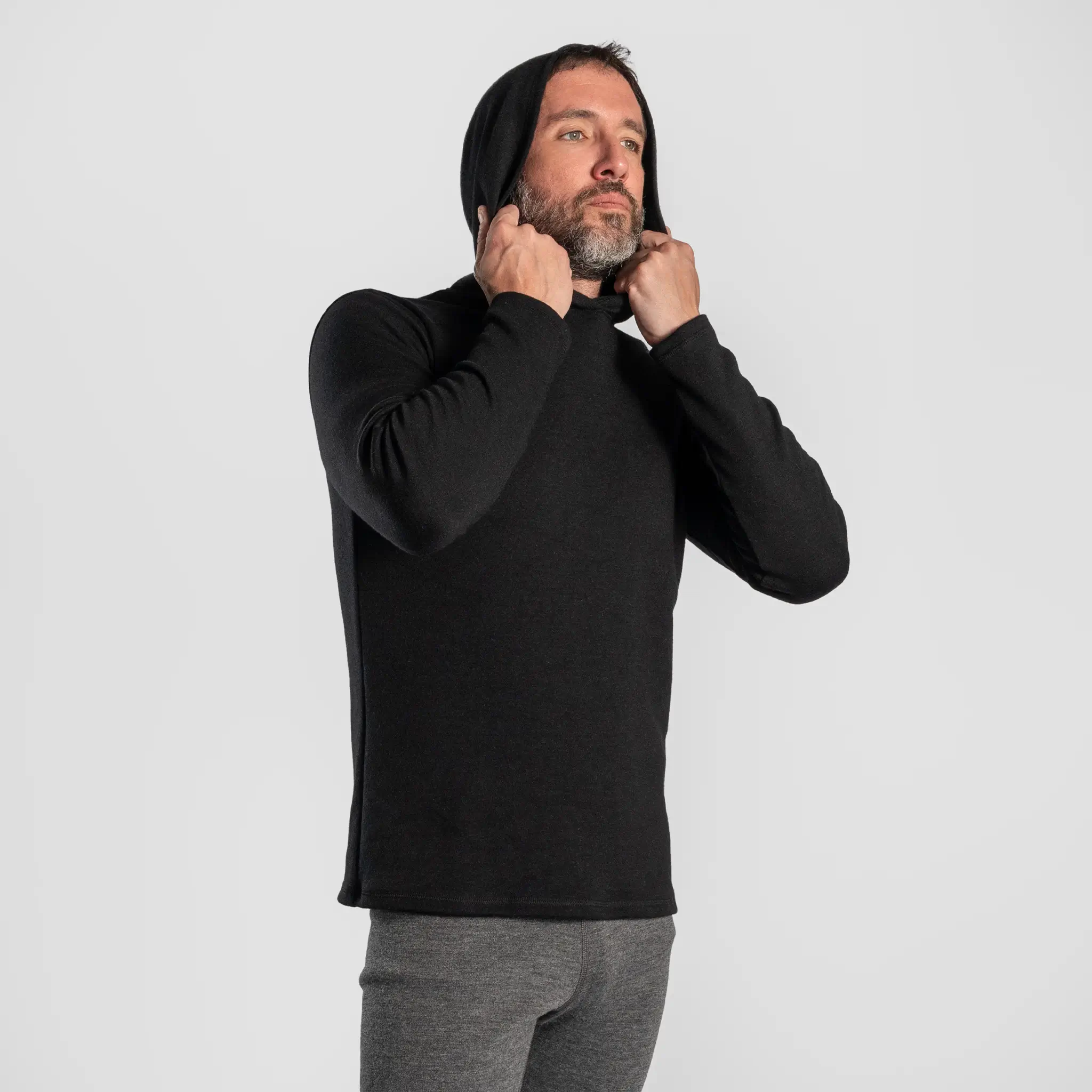 Men's Alpaca Wool Pullover Hoodie: 300 Lightweight - Image 8