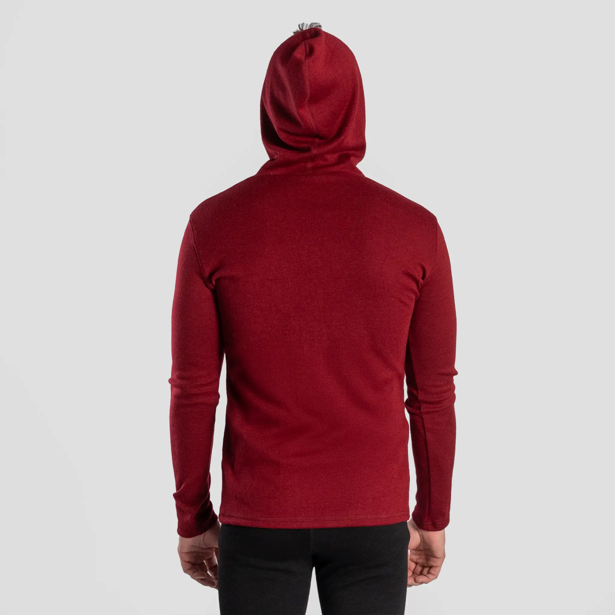Men's Alpaca Wool Pullover Hoodie: 420 Midweight - Image 20
