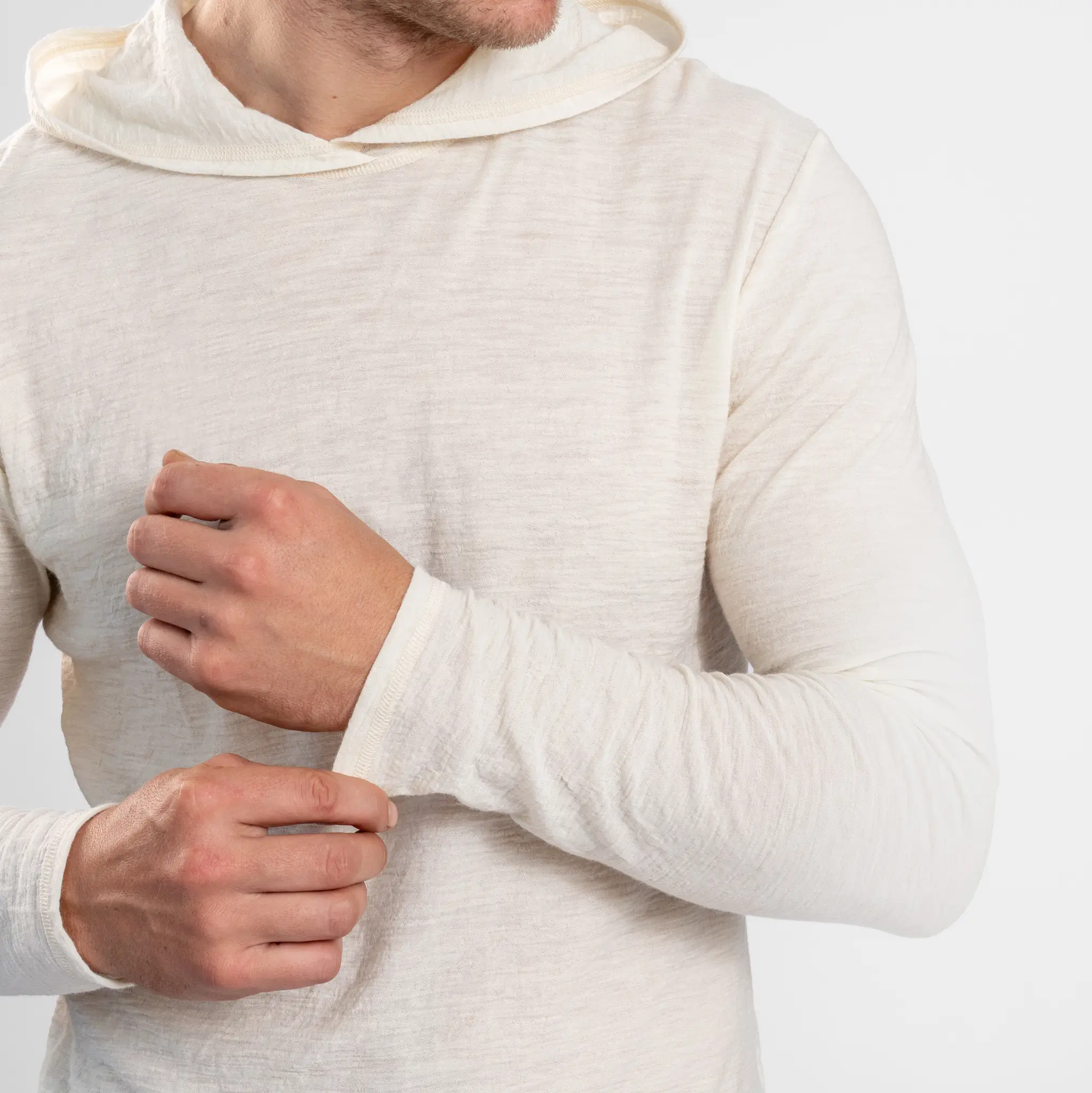 Men's Alpaca Wool Sun Hoodie: 110 Featherweight - Image 8