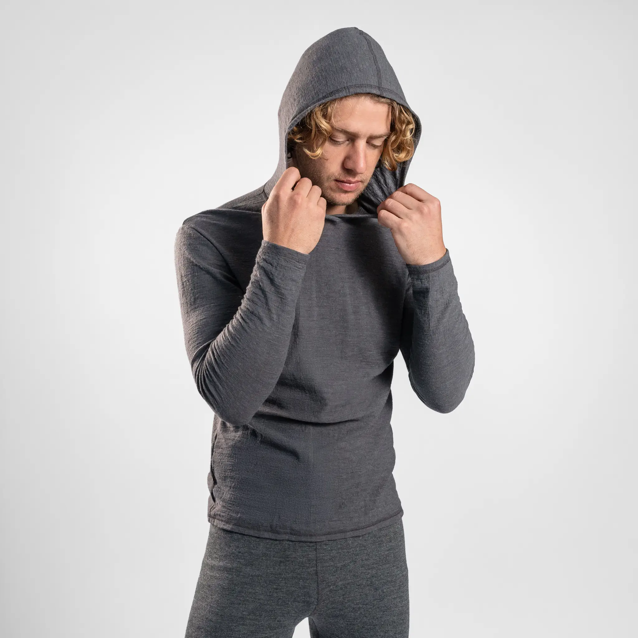 Men's Alpaca Wool Sun Hoodie: 160 Ultralight - Image 14