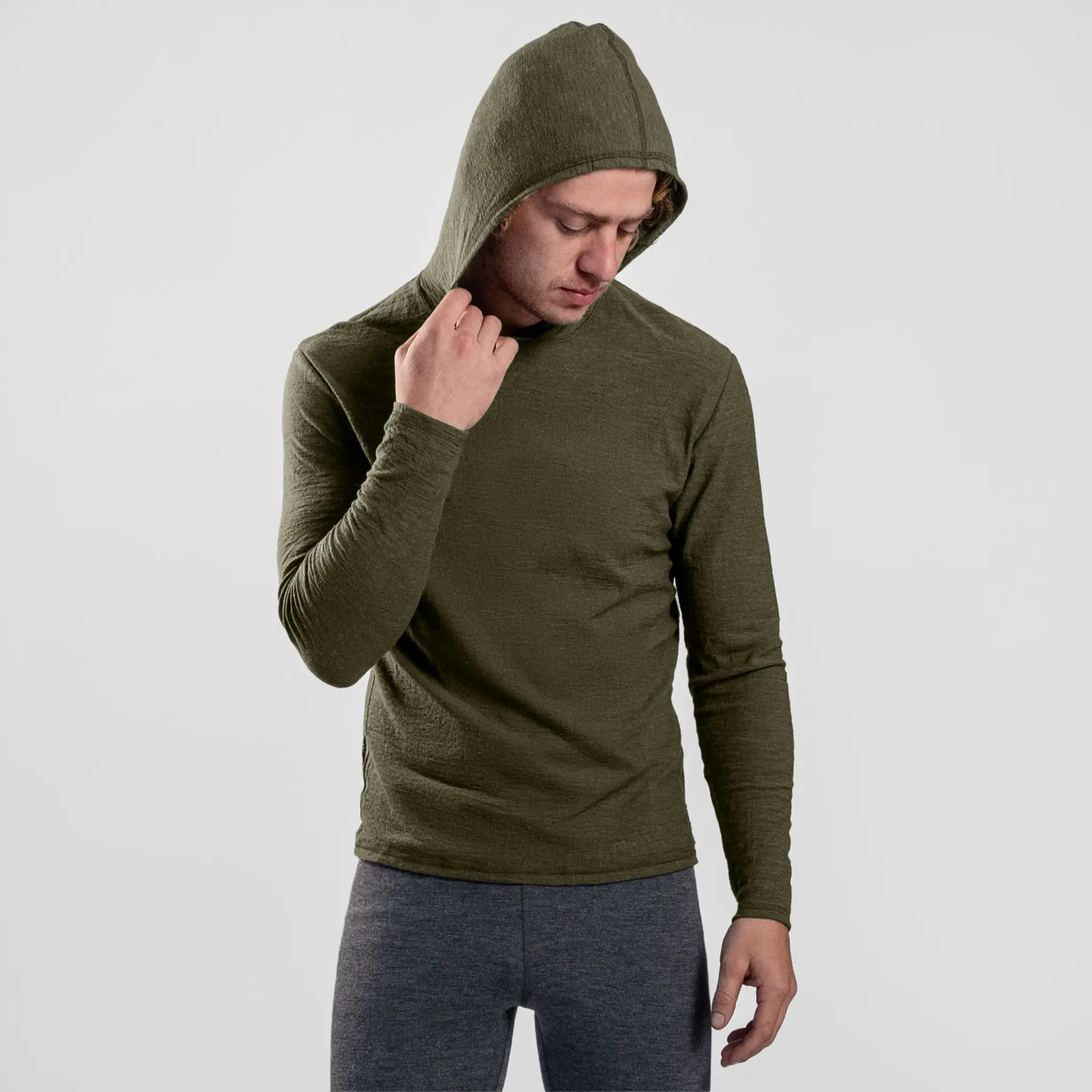 Men's Alpaca Wool Sun Hoodie: 160 Ultralight - Image 18
