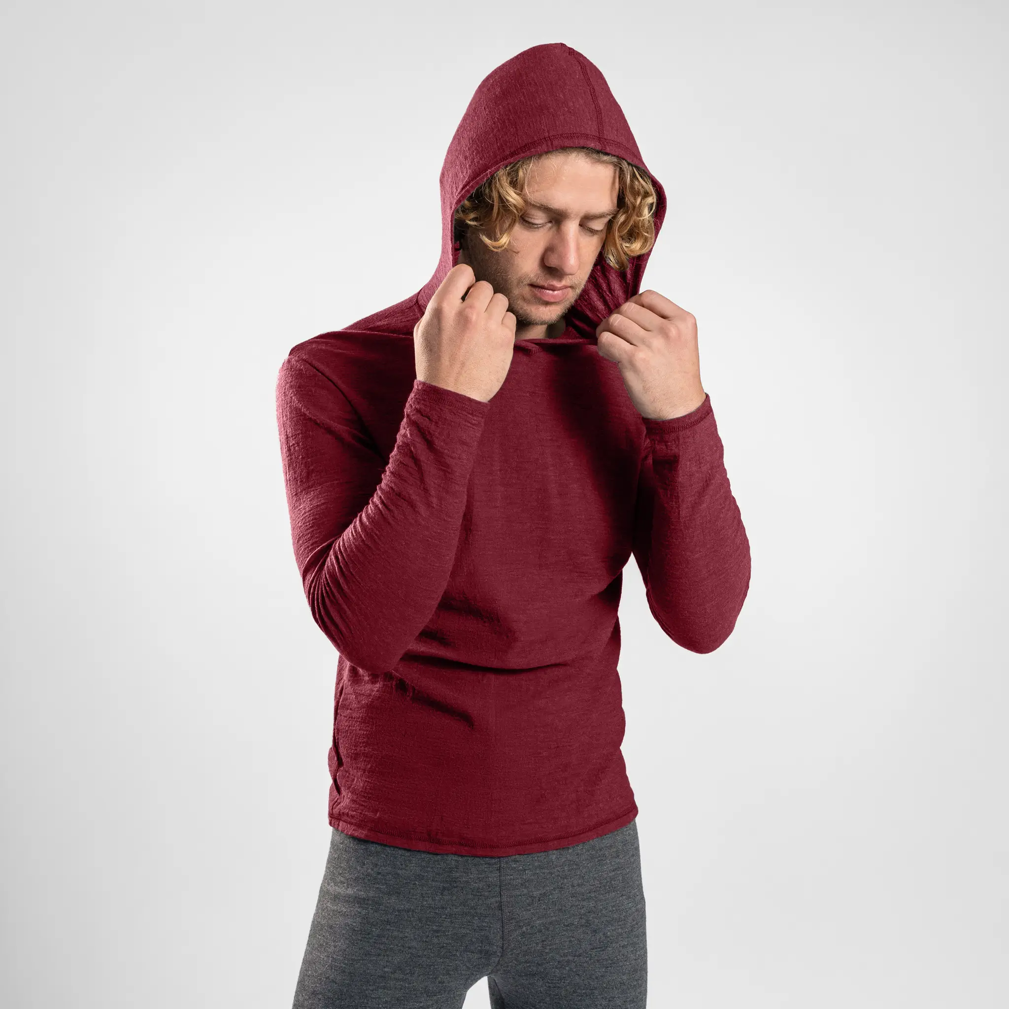 Men's Alpaca Wool Sun Hoodie: 160 Ultralight - Image 38