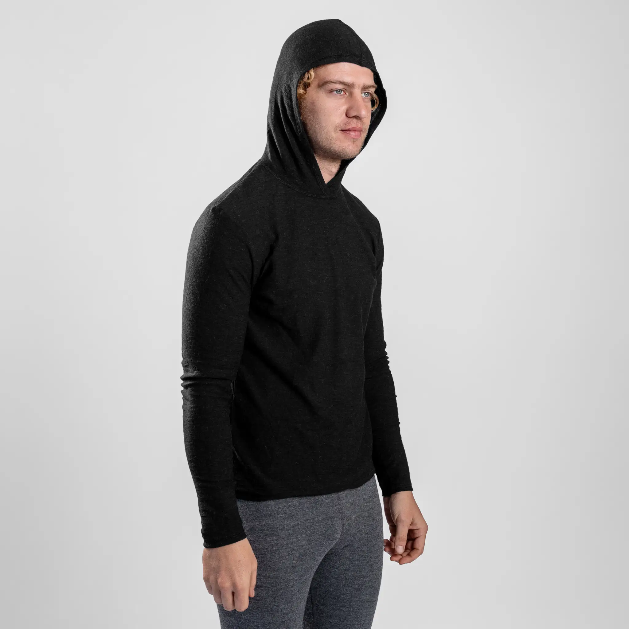 Men's Alpaca Wool Sun Hoodie: 160 Ultralight - Image 6