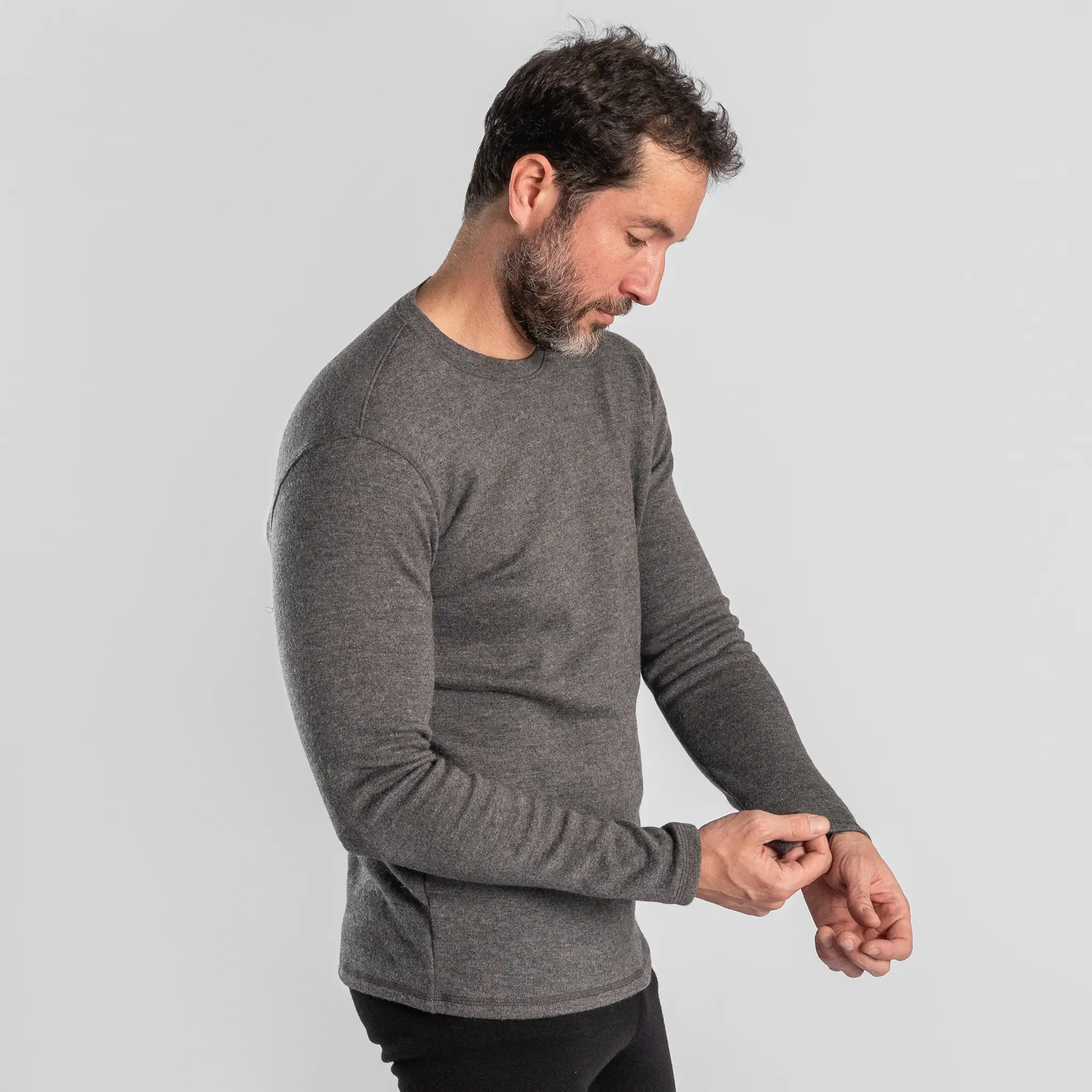 Men's Alpaca Wool Sweater: 300 Lightweight - Image 16