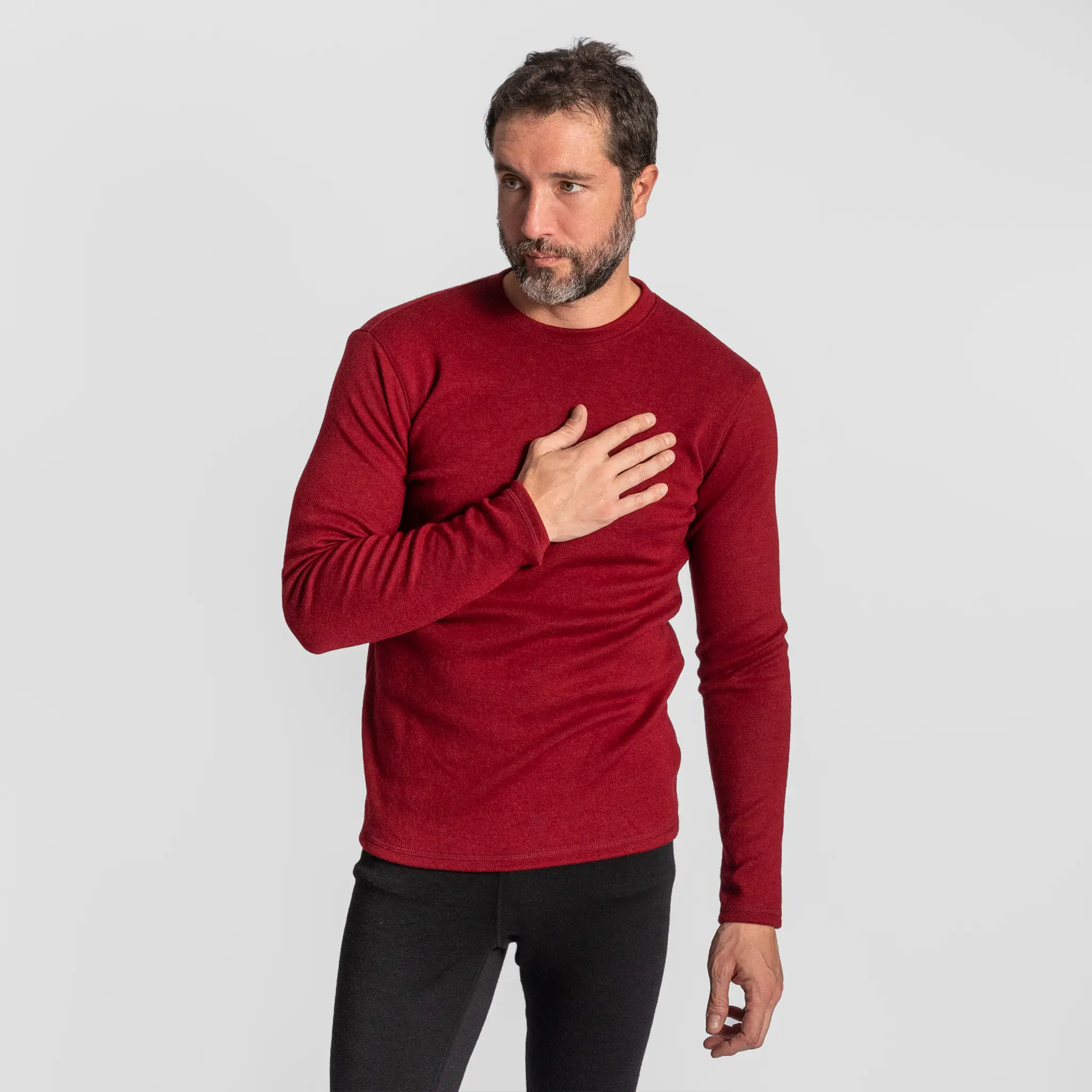 Men's Alpaca Wool Sweater: 420 Midweight - Image 14