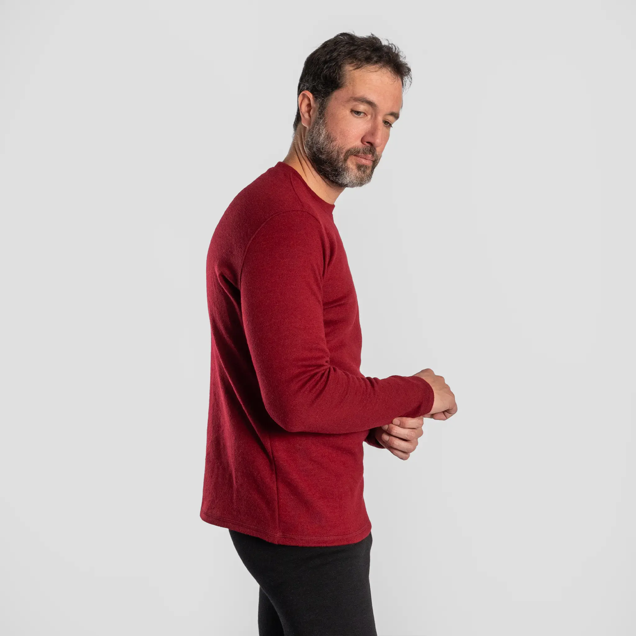 Men's Alpaca Wool Sweater: 420 Midweight - Image 15