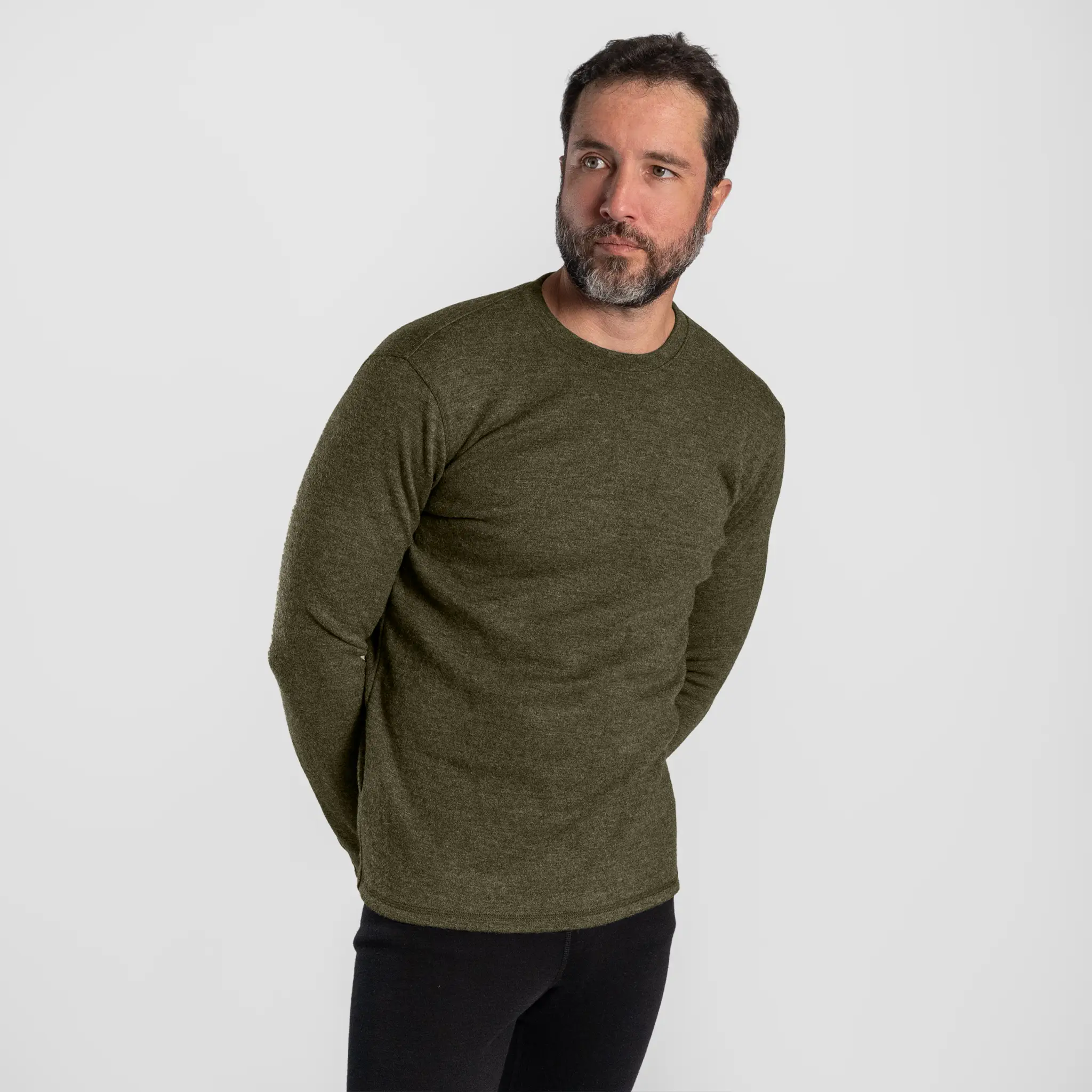 Men's Alpaca Wool Sweater: 420 Midweight - Image 18