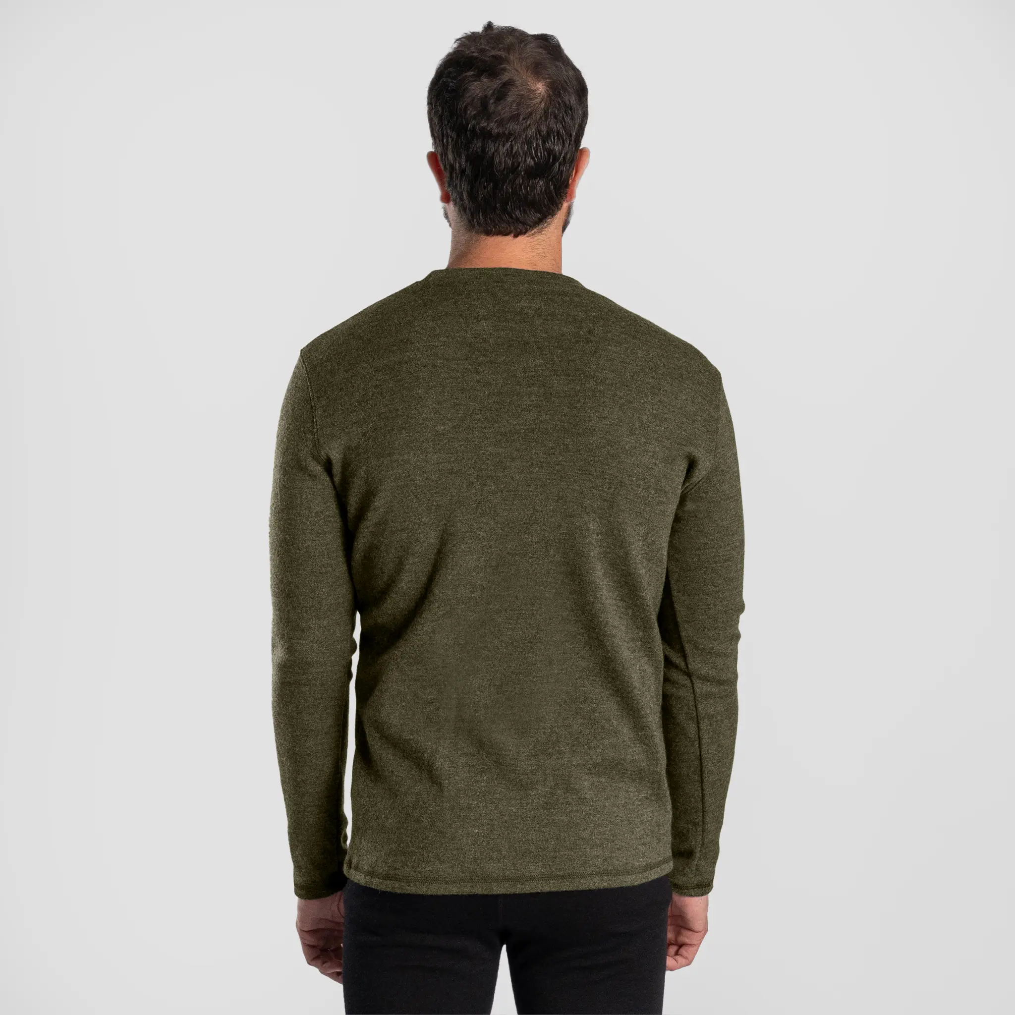 Men's Alpaca Wool Sweater: 420 Midweight - Image 20