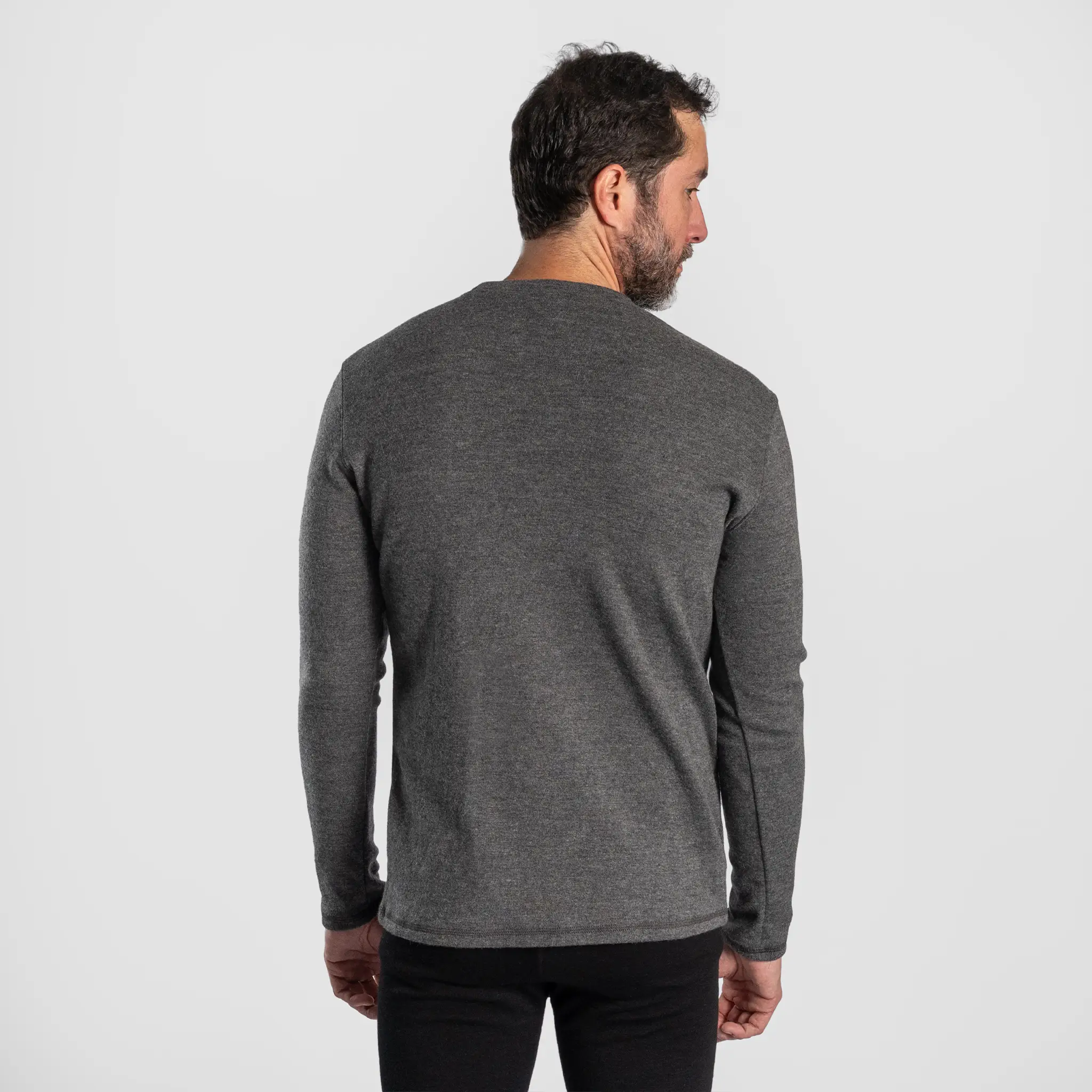 Men's Alpaca Wool Sweater: 420 Midweight - Image 9