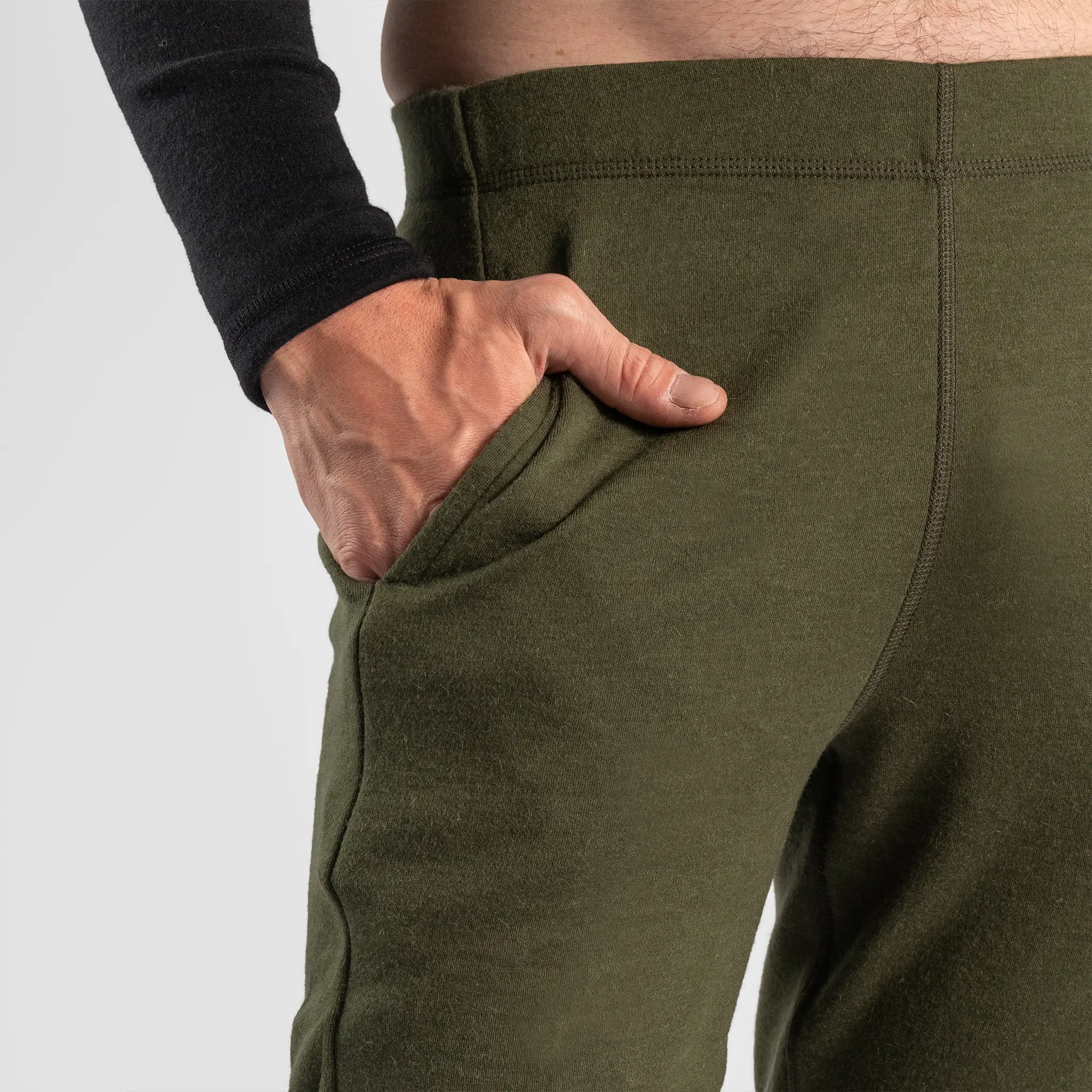 Men's Alpaca Wool Sweatpants: 420 Midweight - Image 13