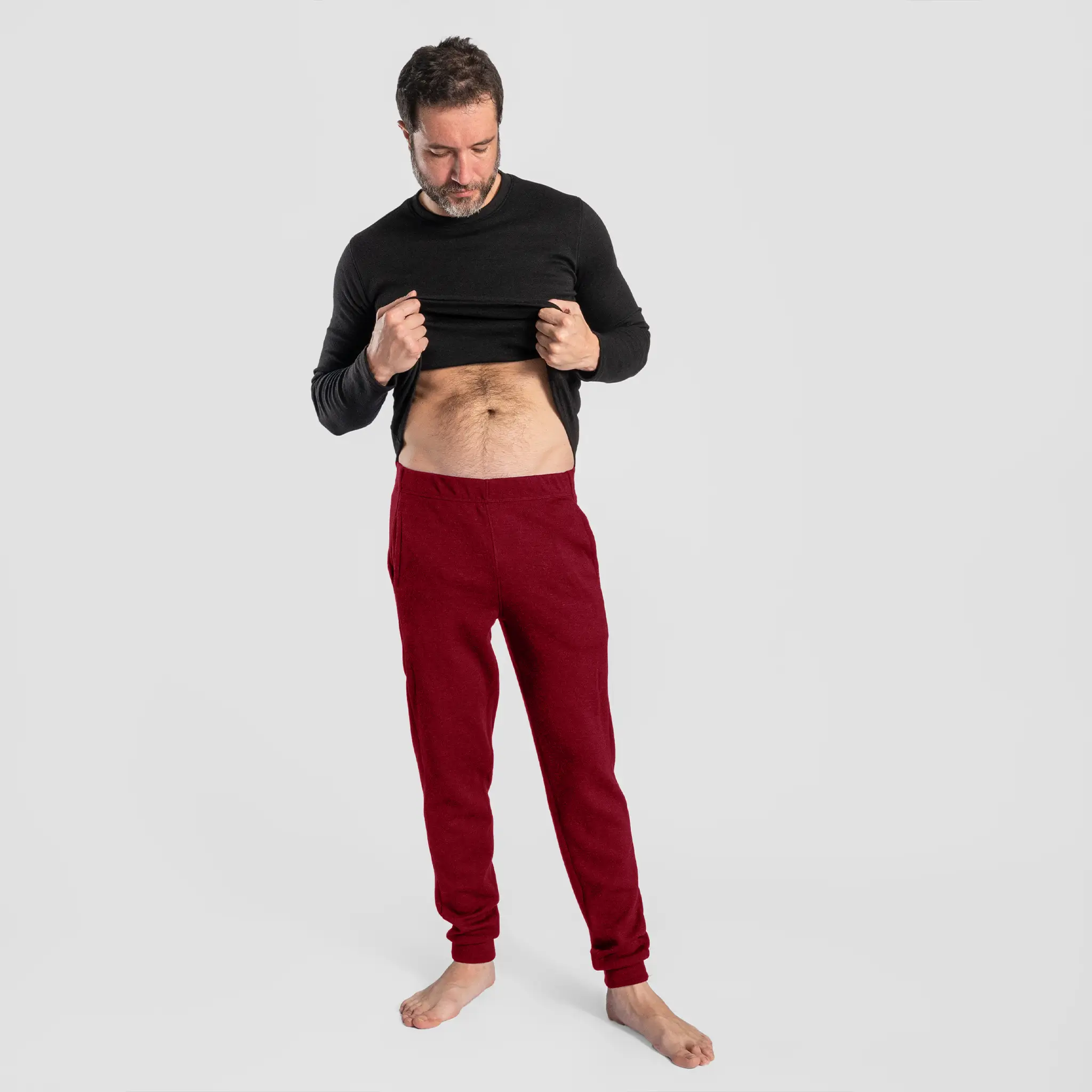 Men's Alpaca Wool Sweatpants: 420 Midweight - Image 14