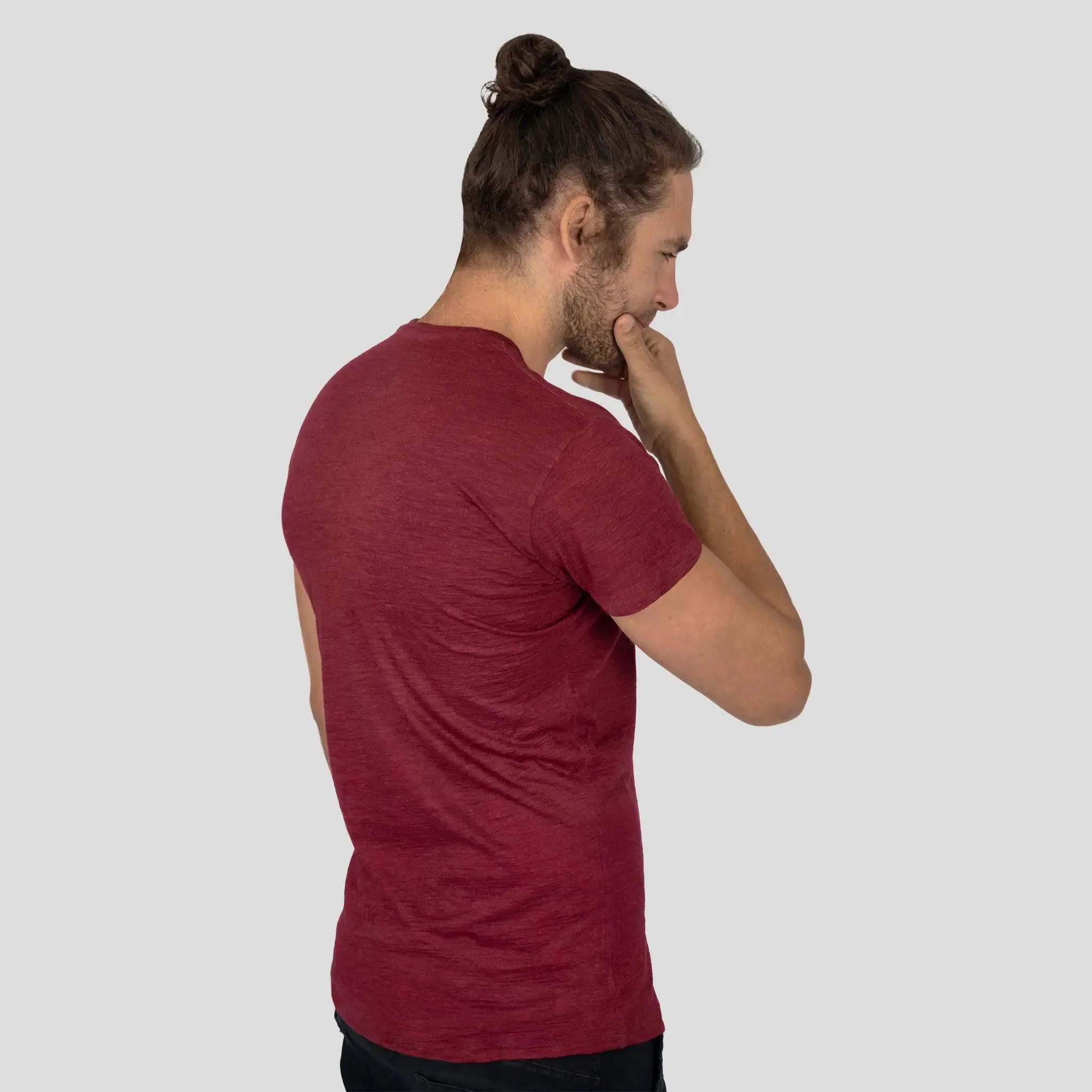 Men's Alpaca Wool T-Shirt: 160 Ultralight Crew Neck - Image 13