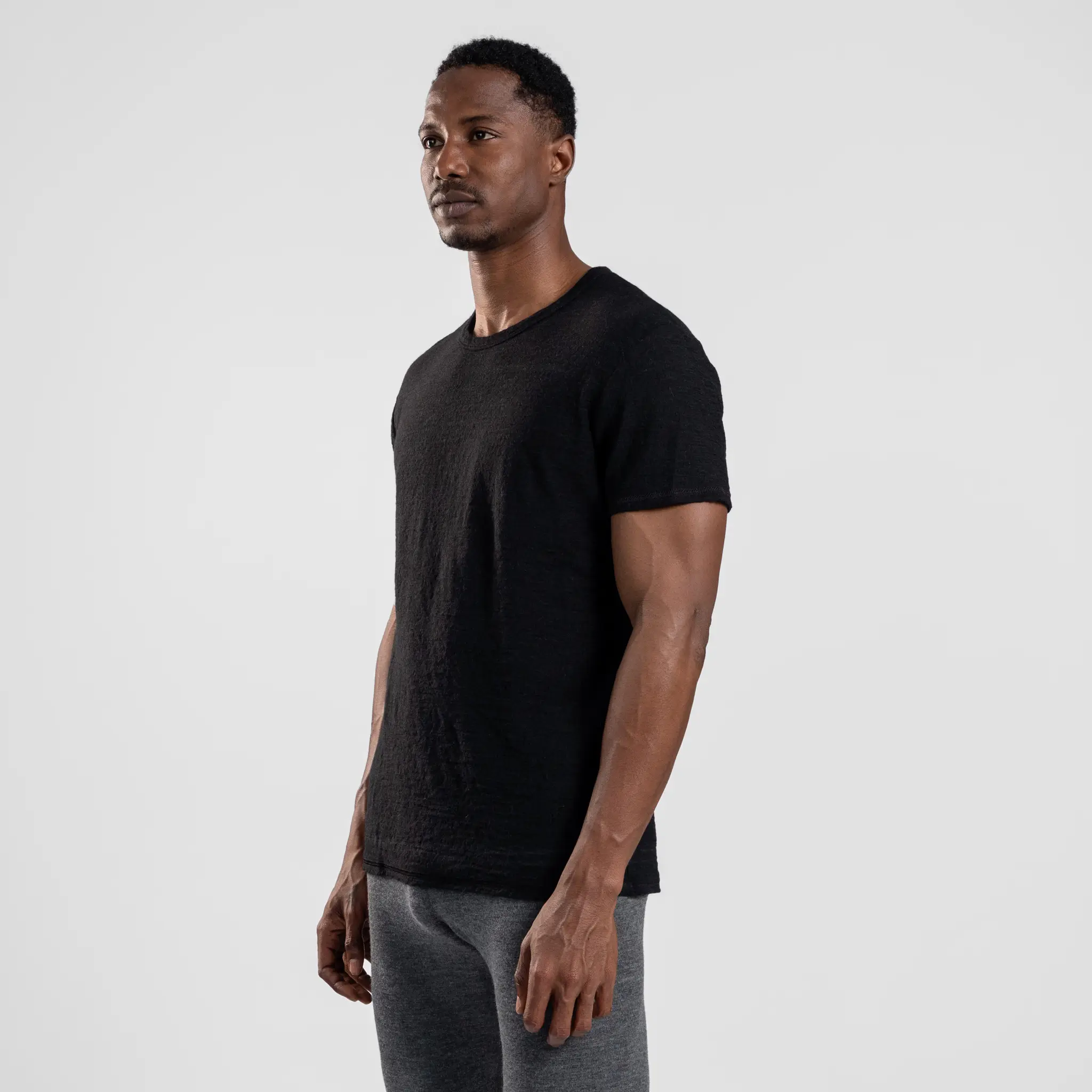 Men's Alpaca Wool T-Shirt: 160 Ultralight Crew Neck - Image 19